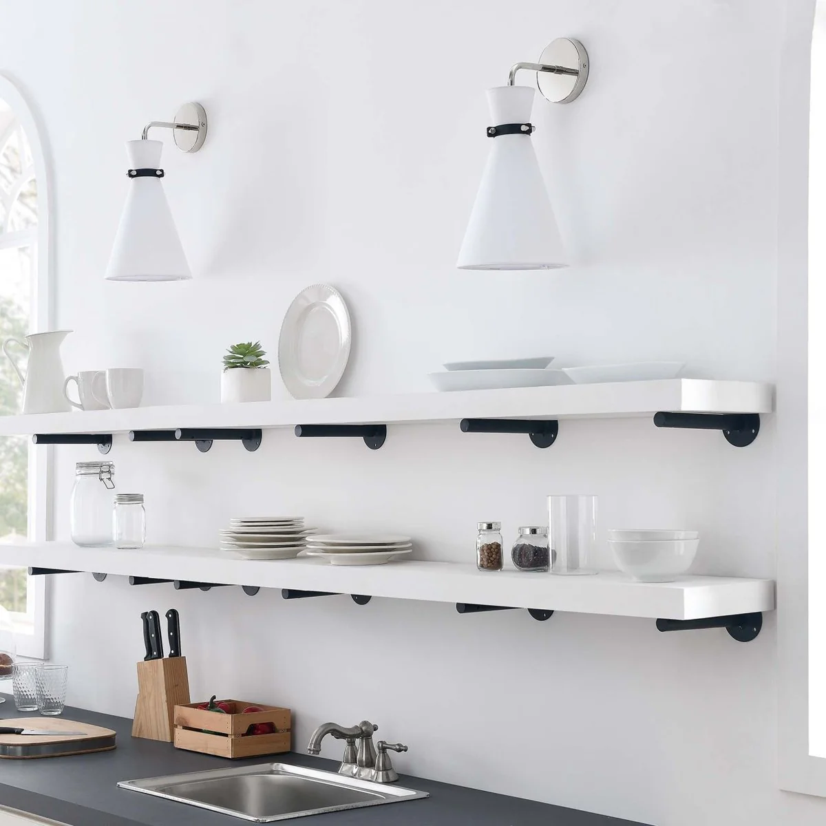 1-Light Hourglass Fabric Wall Sconce with Fabric Shade and Modern Hourglass Design - Image 14