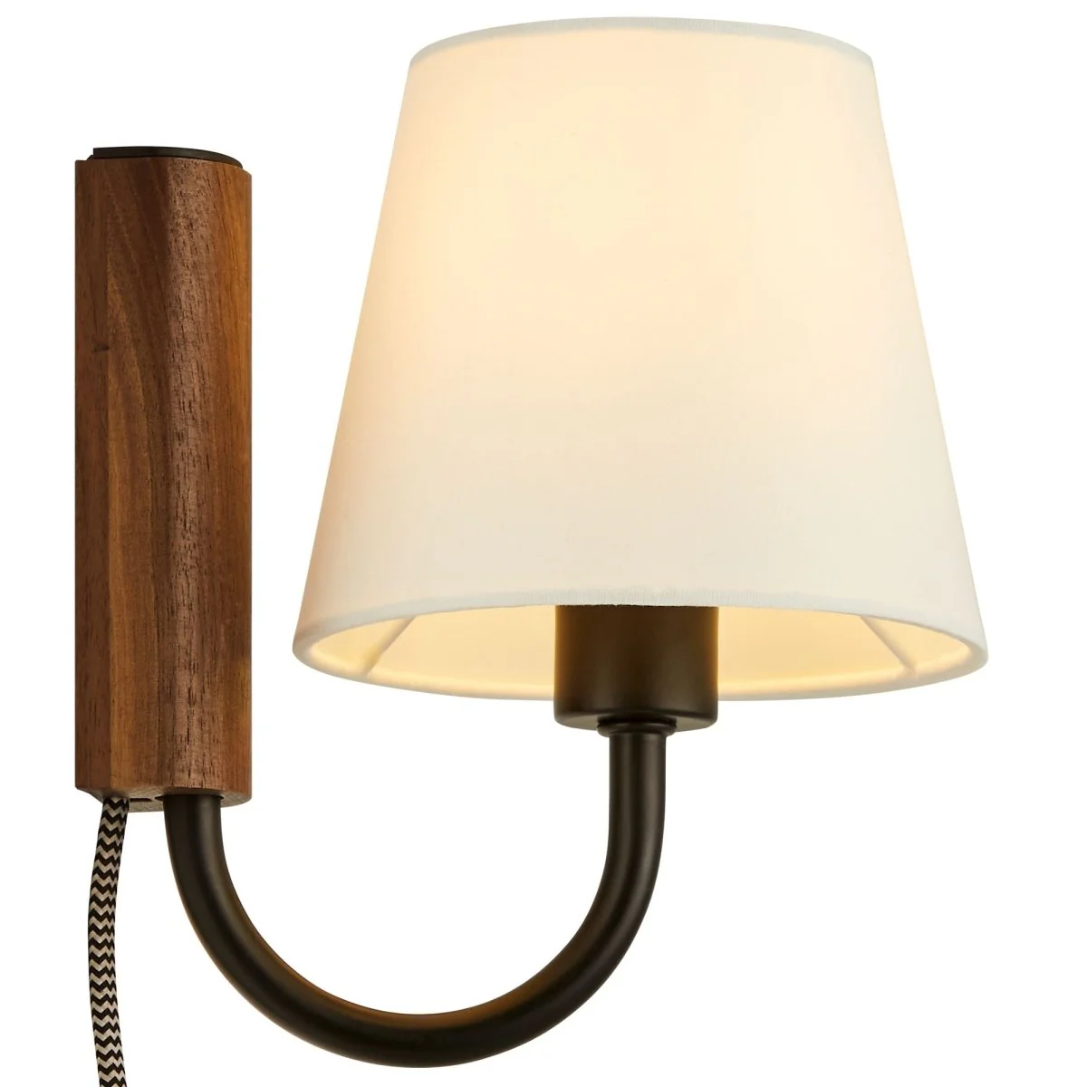 1-Light Swivel Wall Sconce with Fabric Shade for Hallway Bedroom Living Room - Image 9