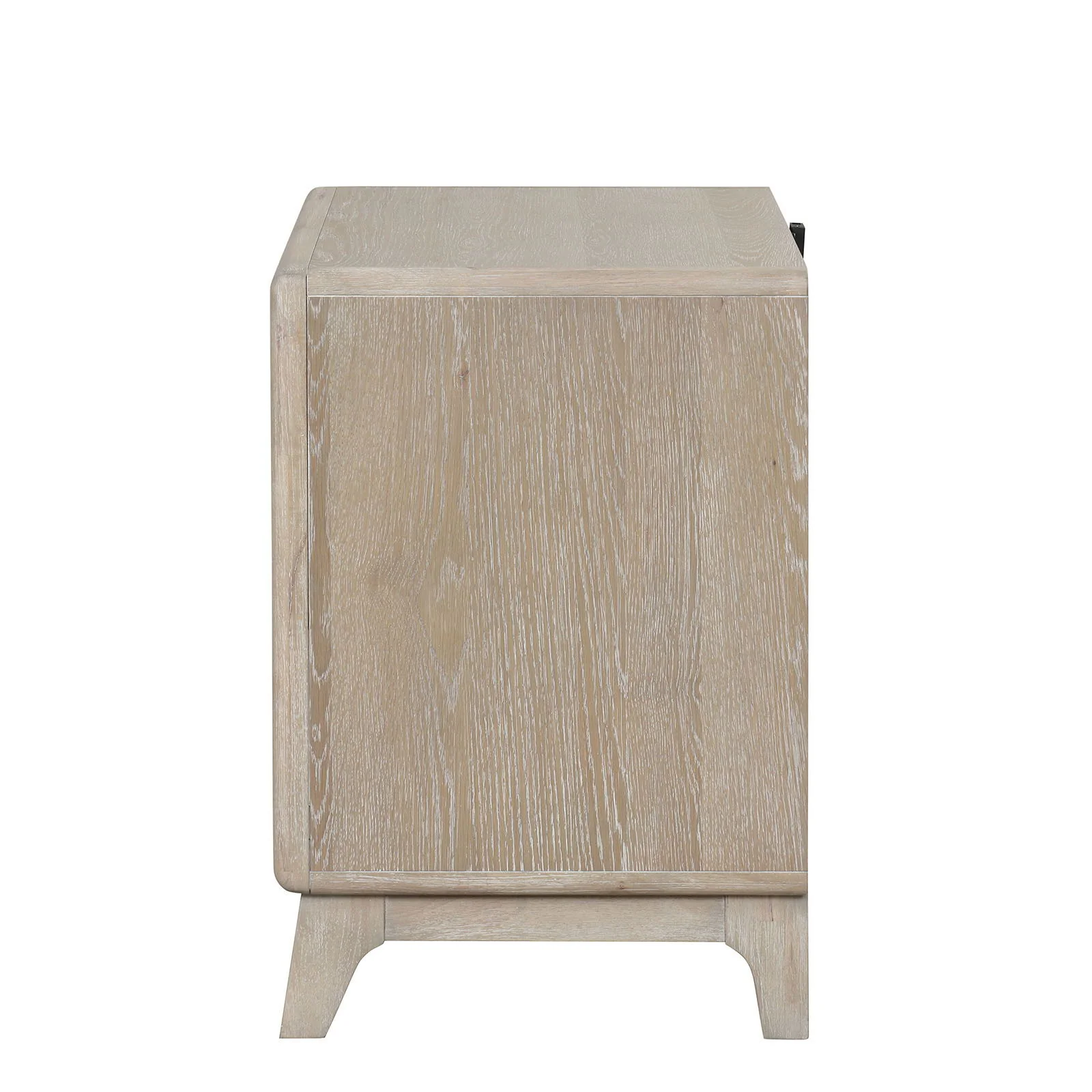 1 Piece Nightstand With Angled Feet, Dovetail Drawers, Bedroom Furniture - Oak - Image 4