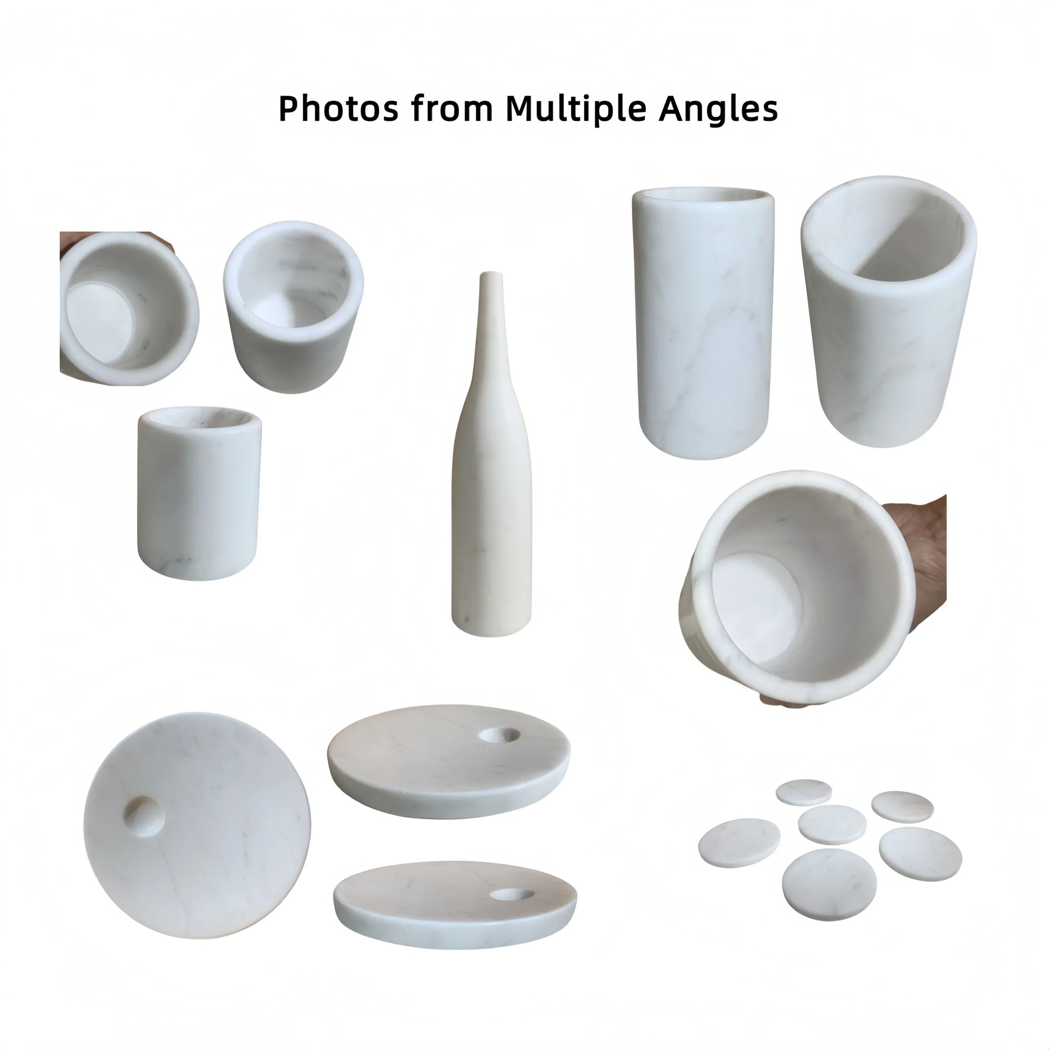 10 Pieces Luxury Natural Marble Dining Room Accessories Set - Image 22