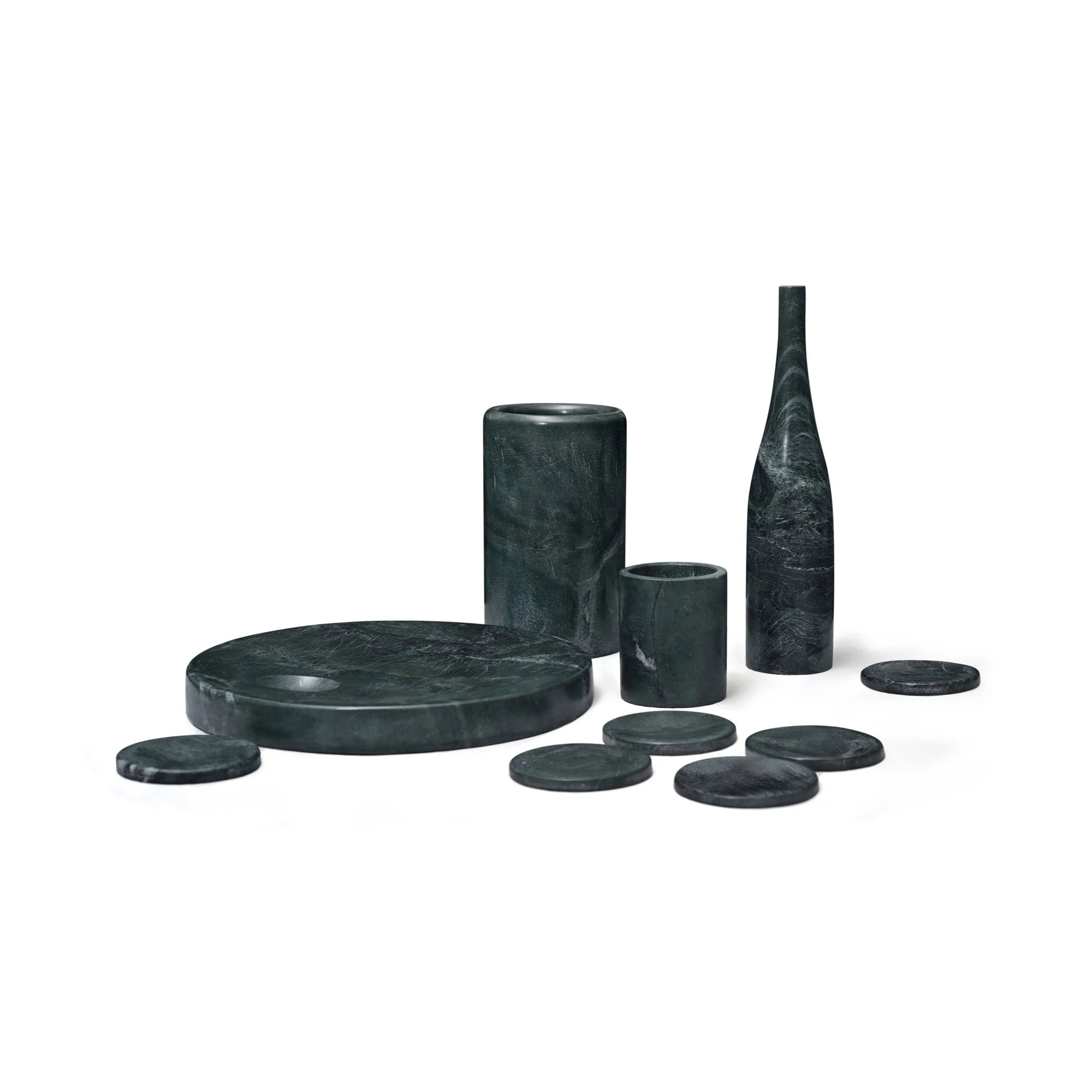 10 Pieces Luxury Natural Marble Dining Room Accessories Set - Image 23