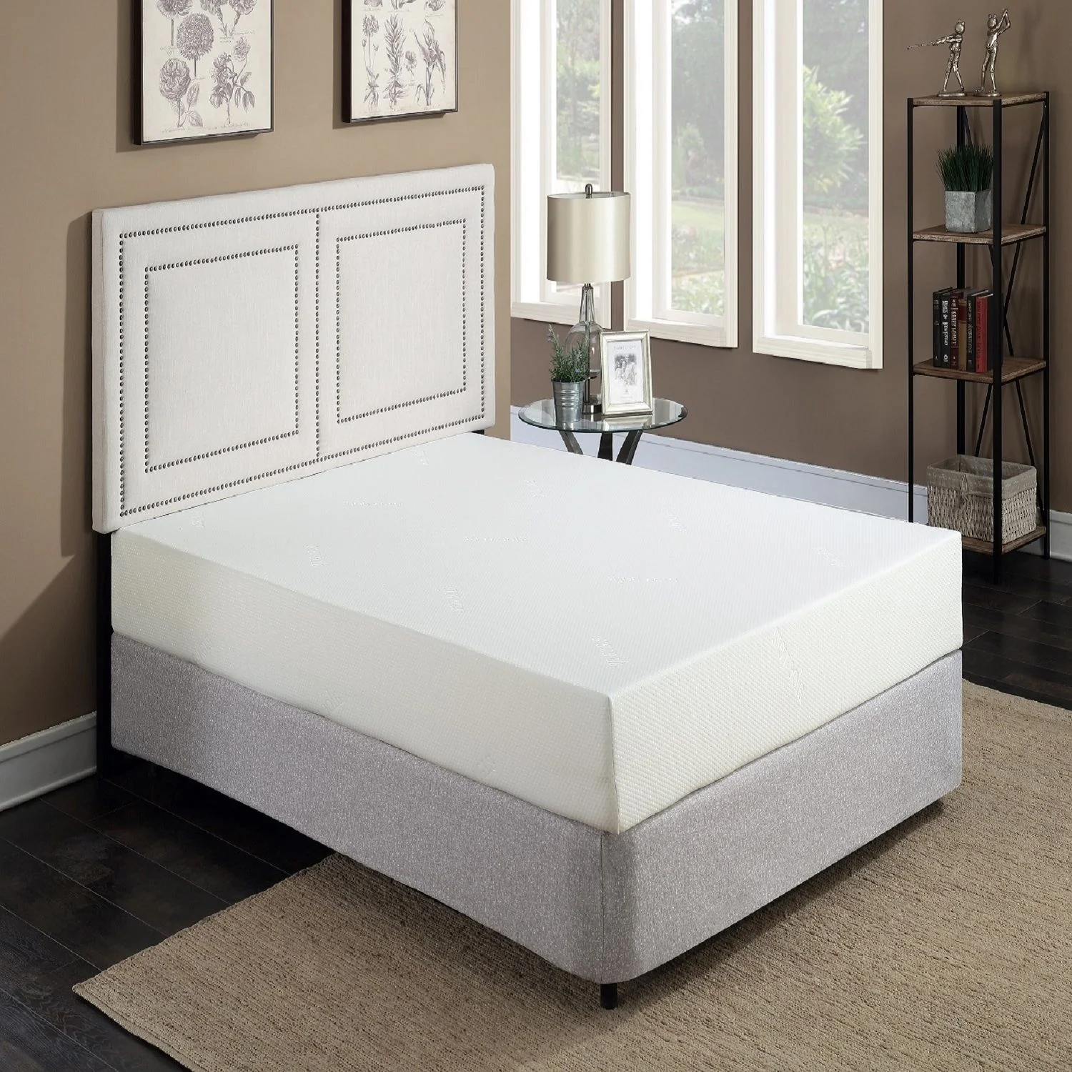 10" Plush Gel Memory Foam Mattress Bed With Cooling Technology, Aloe Vera Cover - Image 4