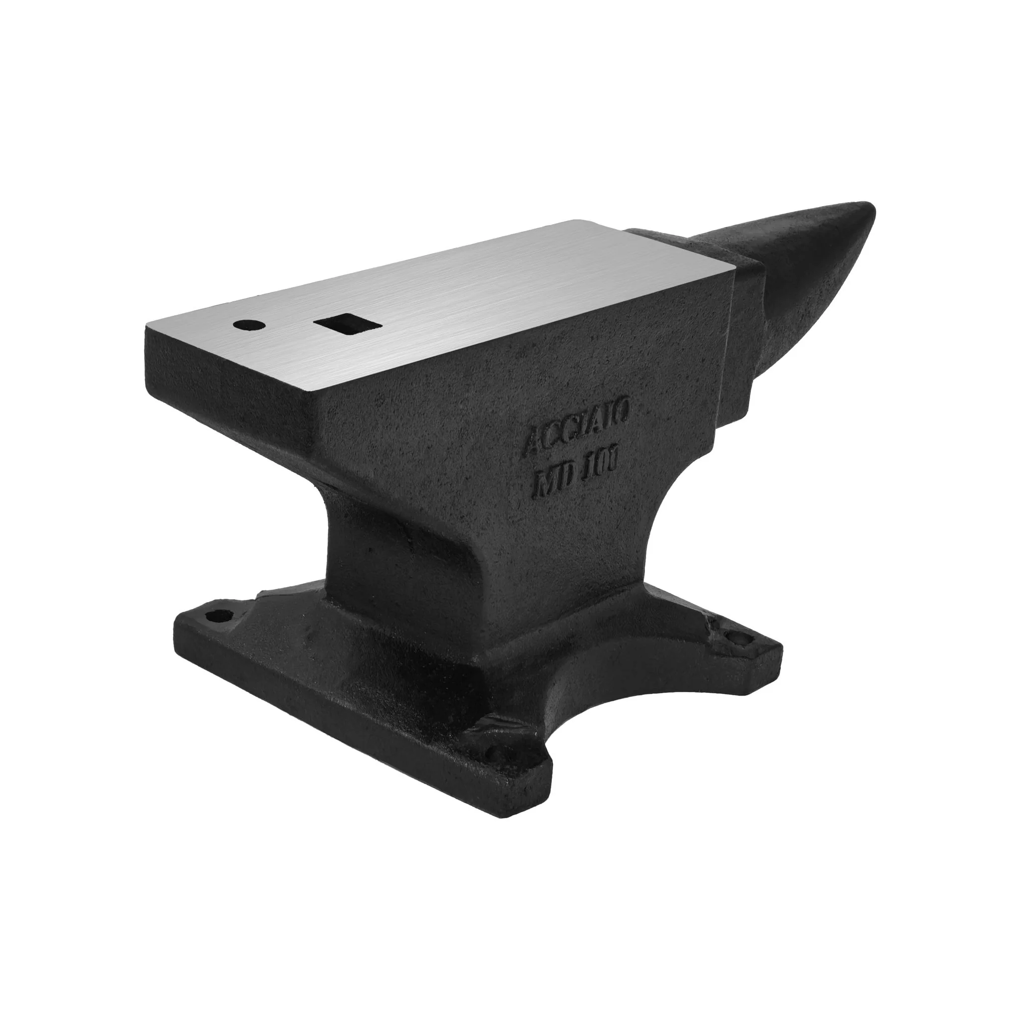 100 Lbs Single Horn Anvil, 4 Holes - Black - Image 8