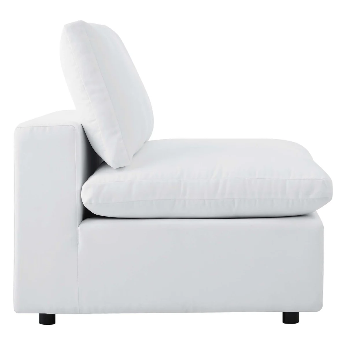 108" 4-Piece White Outdoor Patio Sectional Sofa with Sunbrella Cushions - Image 9