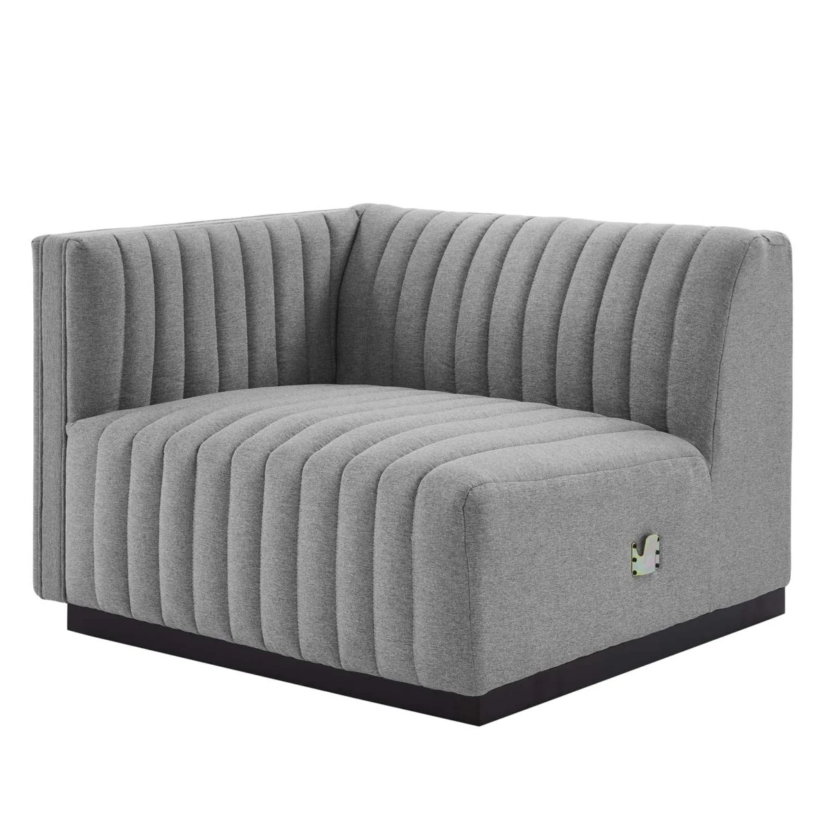 119 Inch Channel Tufted Fabric 4-Piece Modular Sofa - Image 4