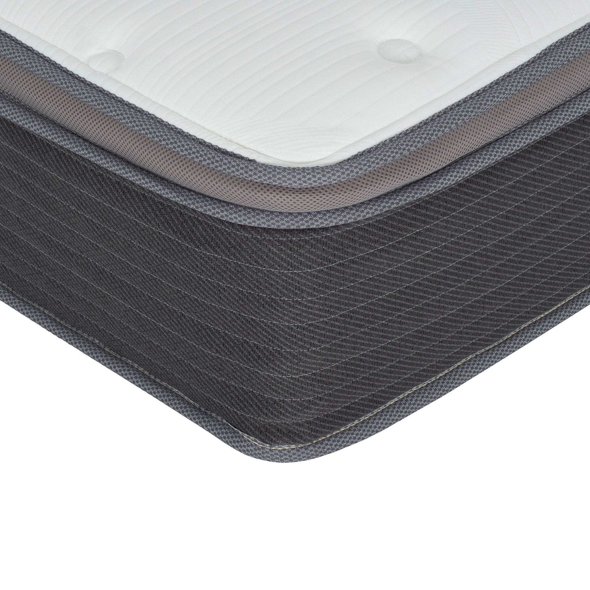 12'' Hybrid Mattress In A Box, Plush Gel Memory Foam Mattress Top With Pocket Coil Base - Gray / White - Queen - Image 2
