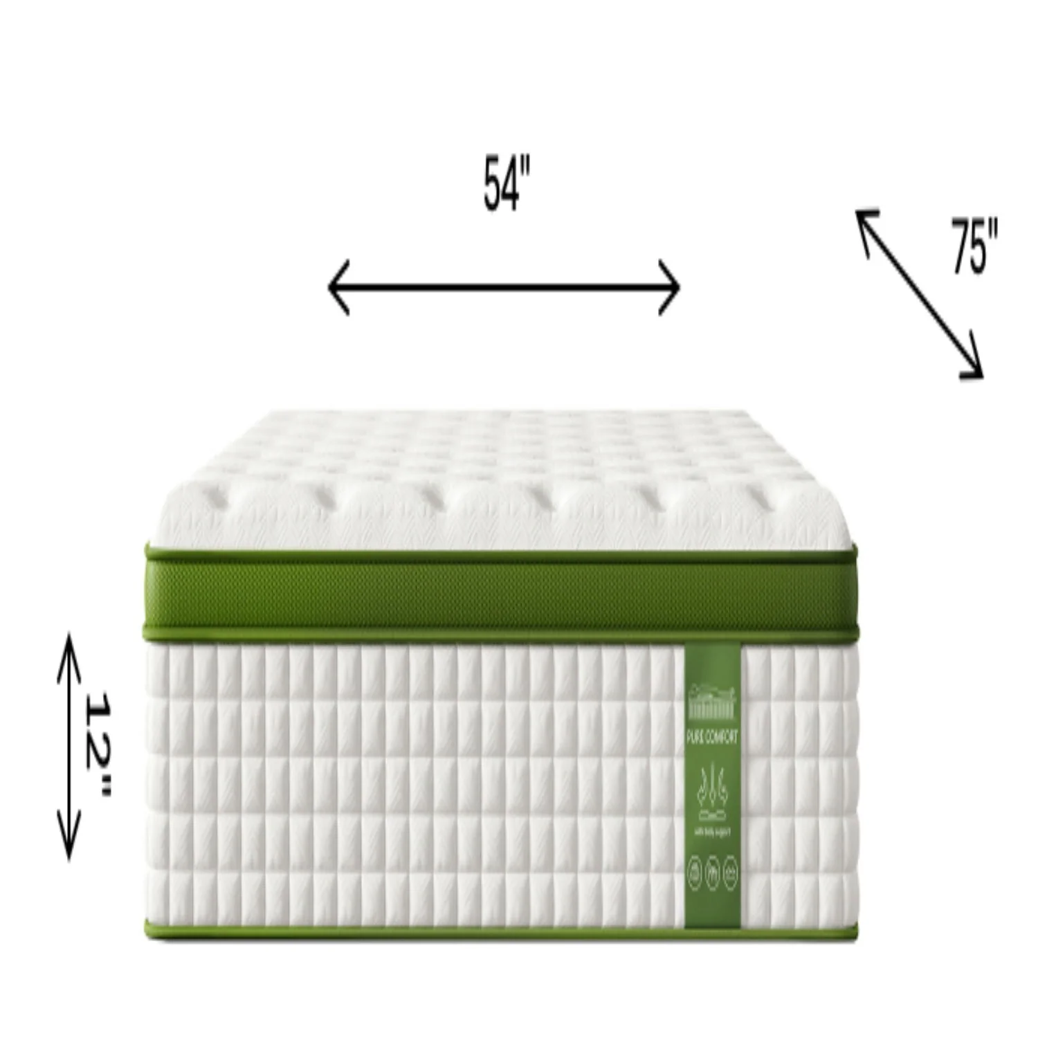 12" Hybrid Mattress With Gel Memory Foam & Pocket Springs - Image 3