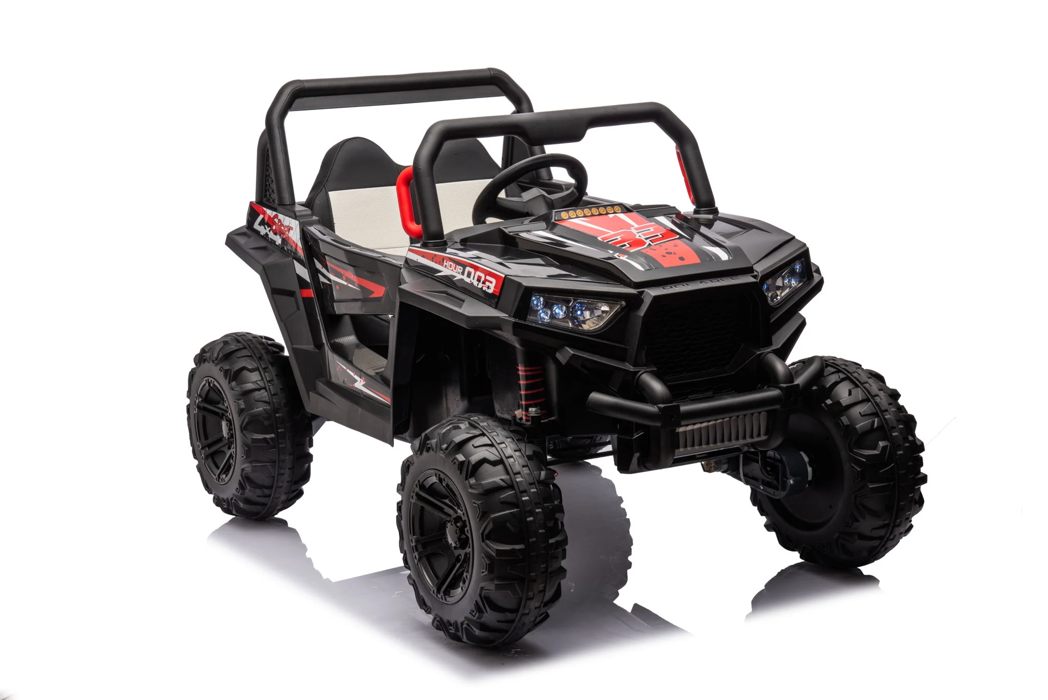 12V7A*1 30W*4 Four-Wheel Drive Seat One Button Start, Forward And Backward, High And Low Speed, Music, Front Light, Power Display, Two Doors Can Open, 2.4G R / C, Seat Belt Four Wheel Absorber - Image 3