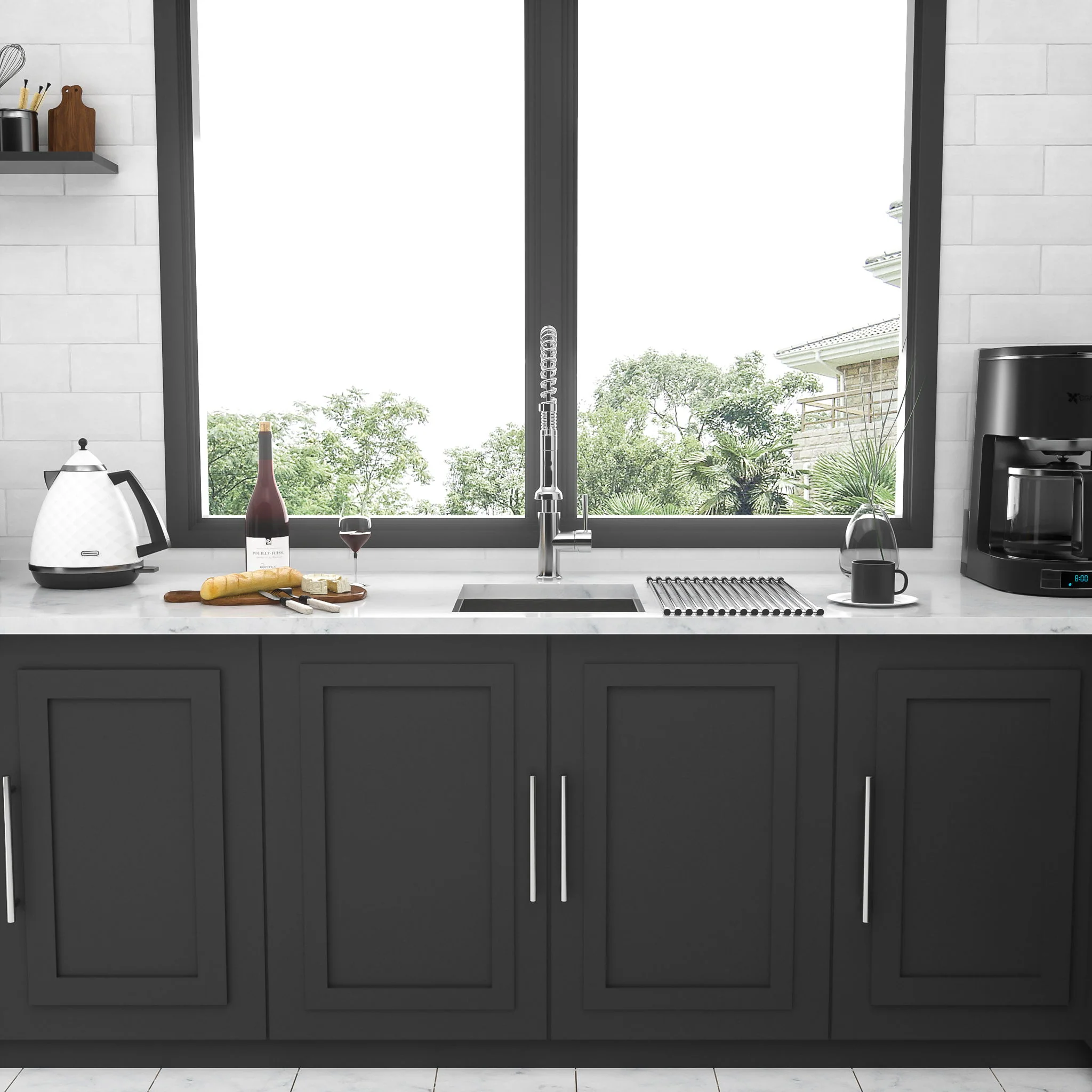 13" Undermount Stainless Steel Kitchen Sink 16 Gauge 9" Deep Single Bowl Basin - Brushed Nickel - Image 5
