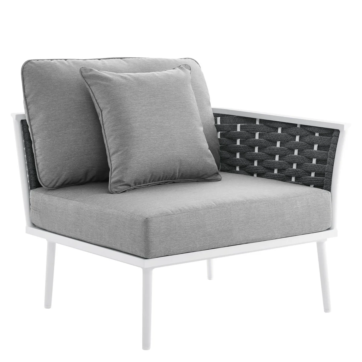 130" 4-Piece Modern Rope and Aluminum Outdoor Sectional Sofa - Weather-Resistant - Image 18