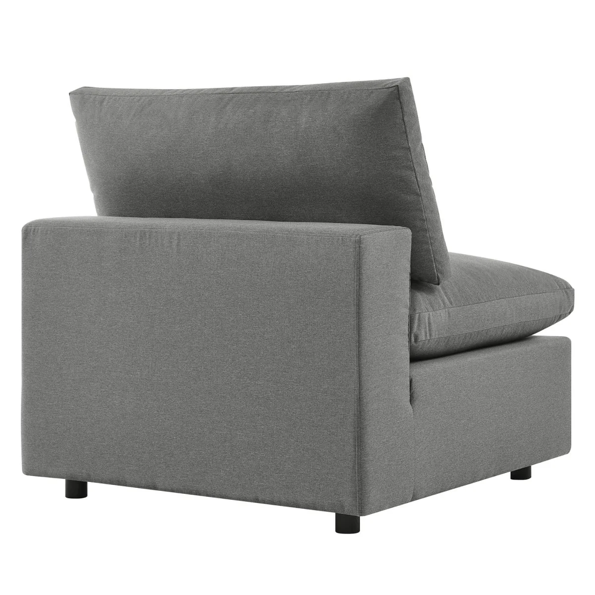 145" 7-Piece Modern Aluminum Outdoor Sectional Sofa – Charcoal - Image 8