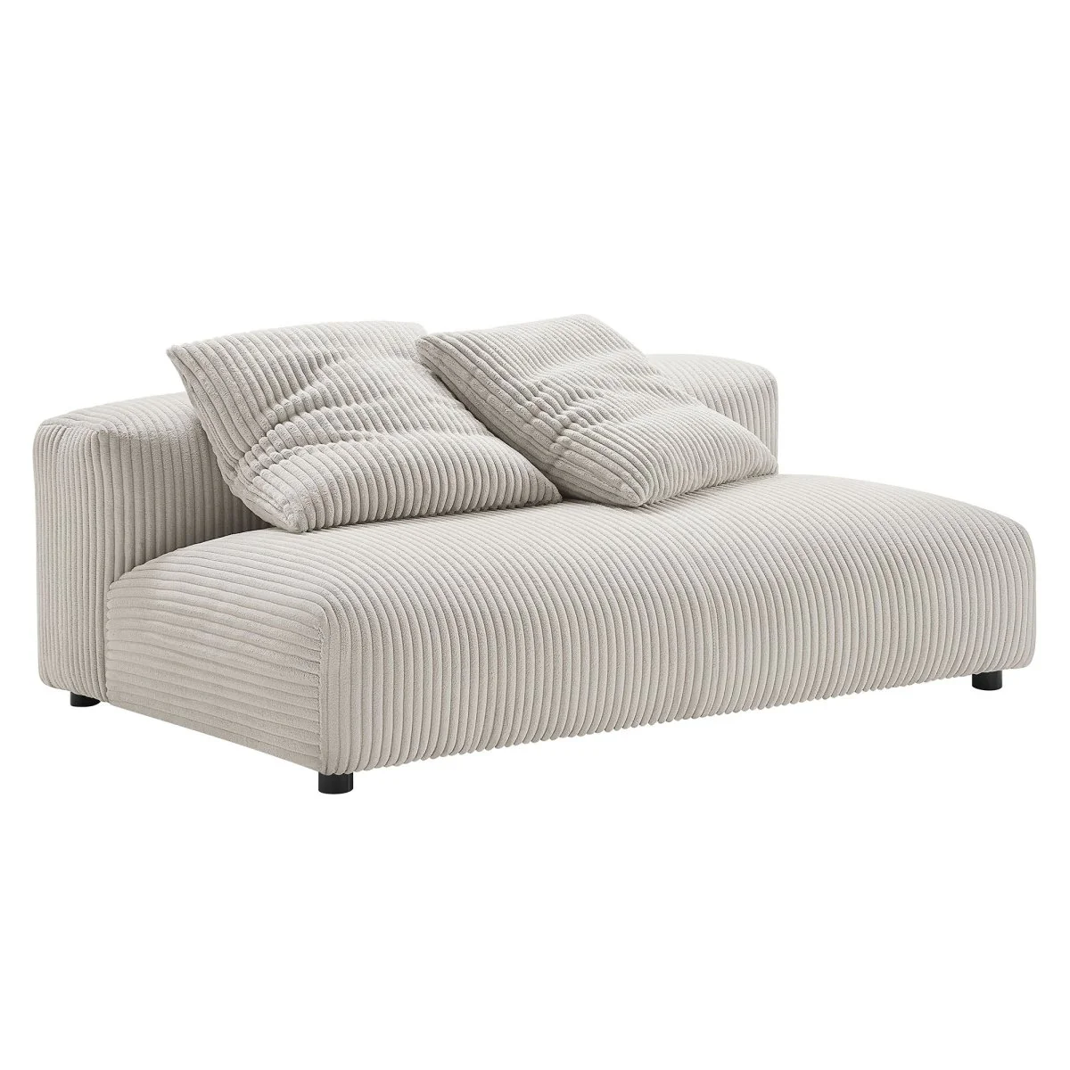 148 Inch 4-Piece Modular Corduroy Sectional Sofa with Ottoman - Image 9