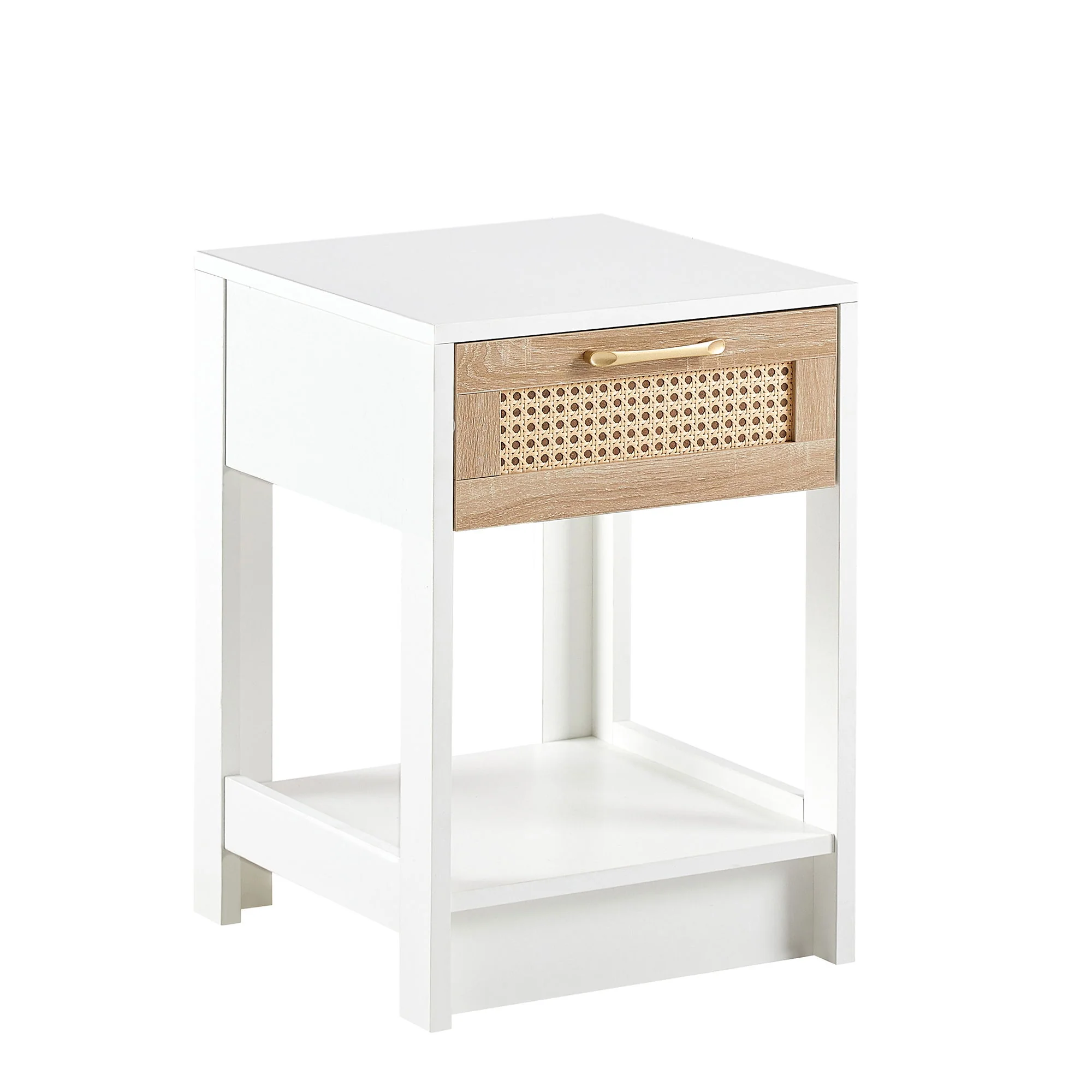 15.75" Rattan End Table With Drawer, Modern Nightstand, Side Table For Living Room, Bedroom - Image 20