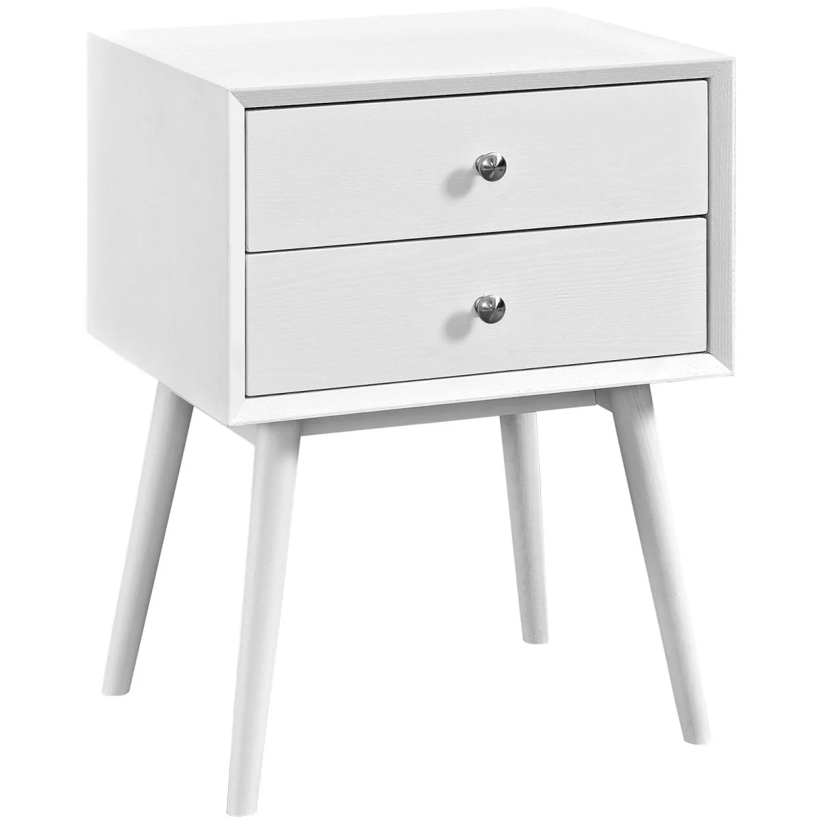 15" Mid Century Wood 2 Drawer Nightstand - Image 6