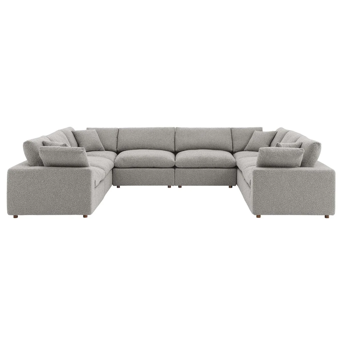 159 Inch Down Filled Overstuffed 8-Piece Boucle Sectional Sofa - Image 11