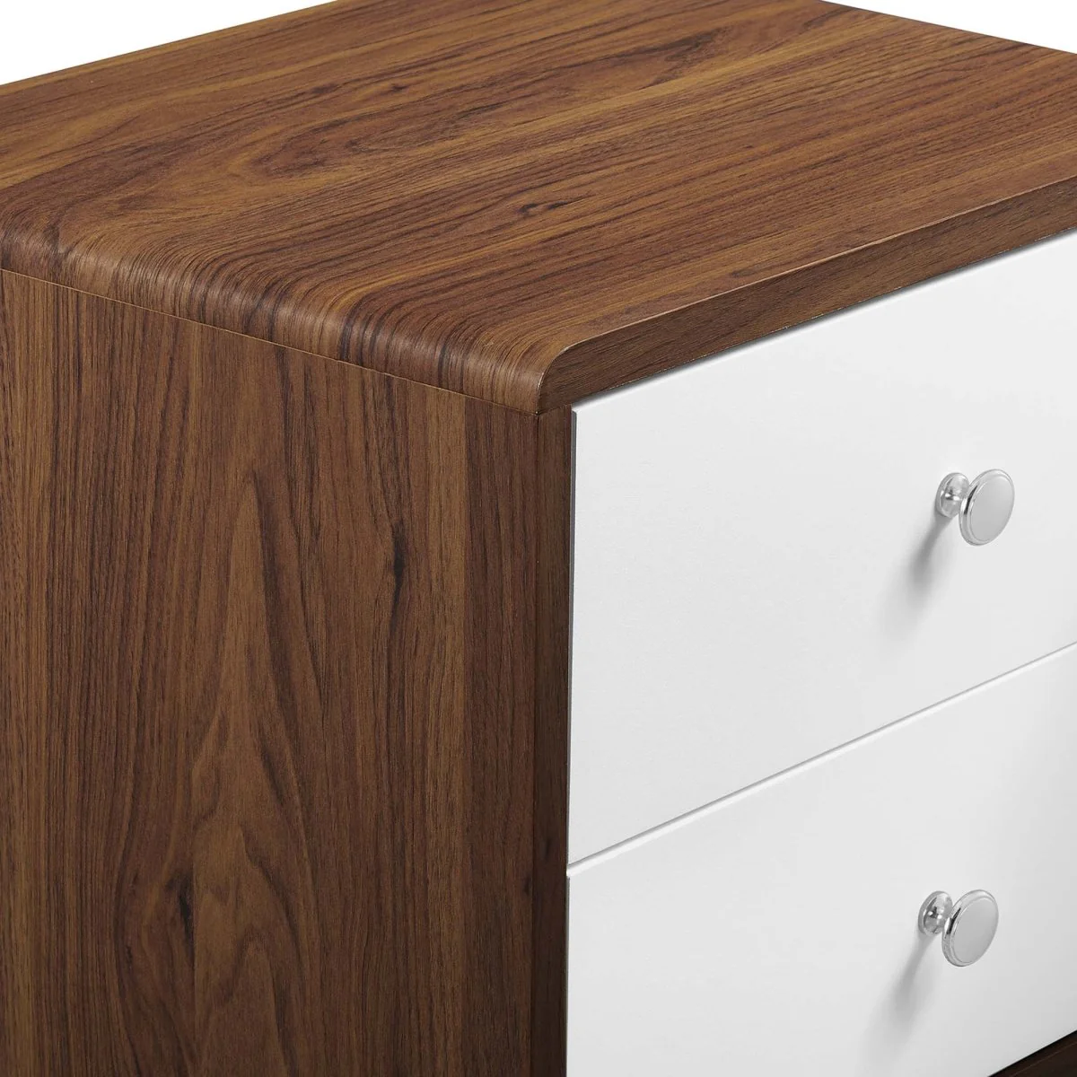 16" Mid Century Wood 2 Drawer Nightstand - Image 7
