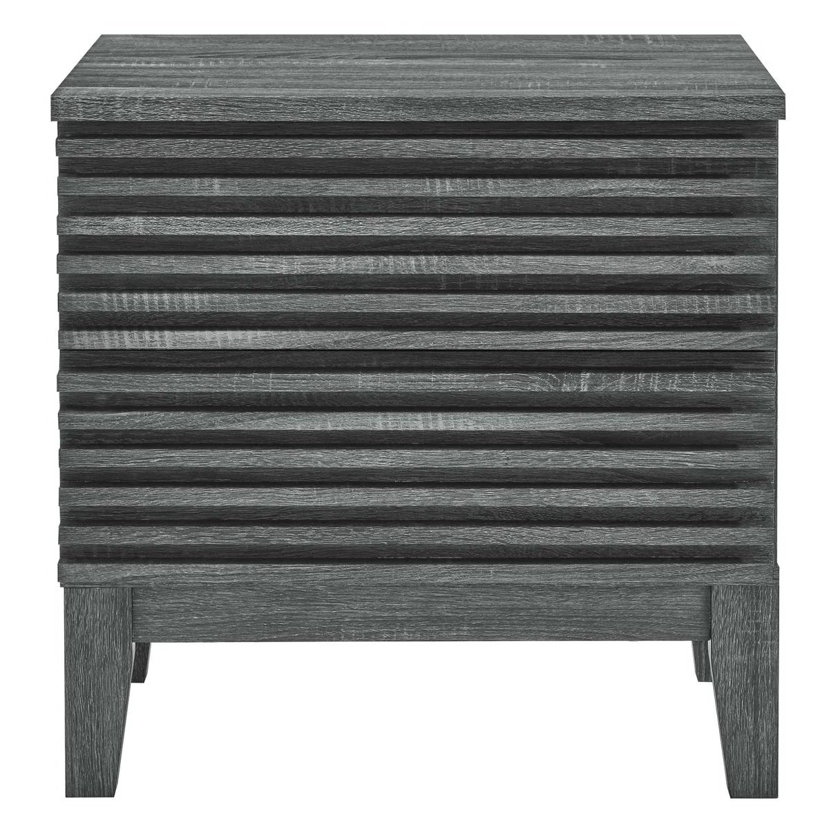 16" Mid Century Wood 2 Drawer Nightstand - Image 5