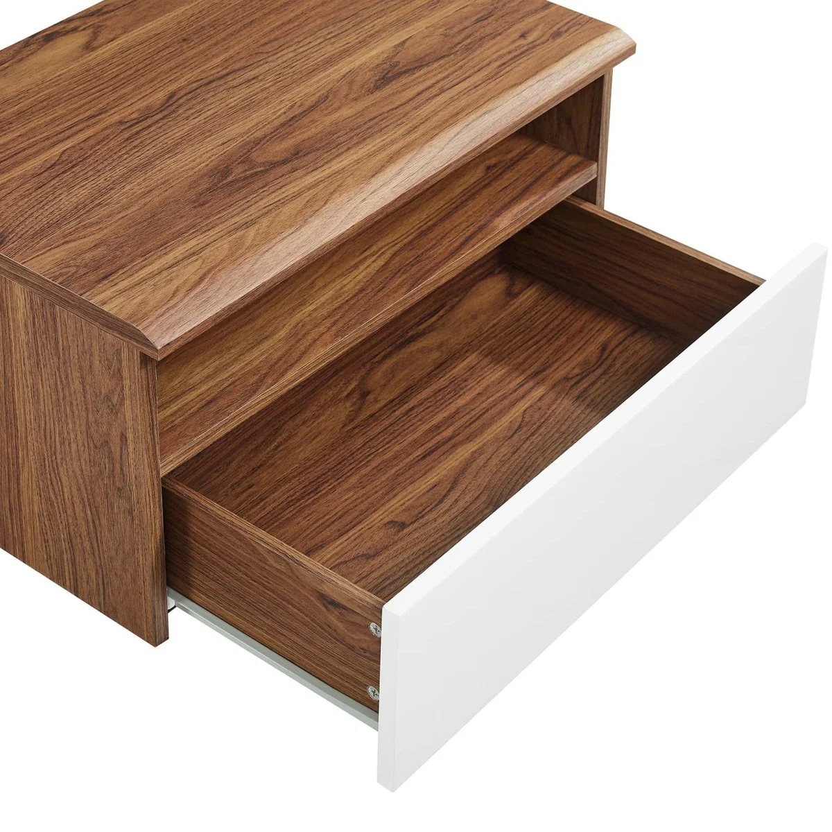 16" Modern Wall Mount Wood Nightstand with Shelf - Image 7