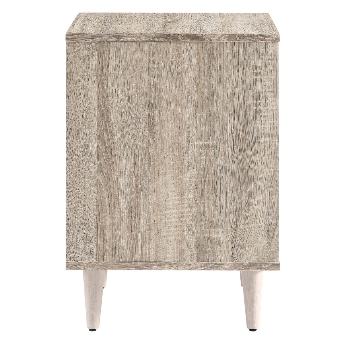 16" Modern Wave Pattern 2 Drawer Nightstand - Image 6