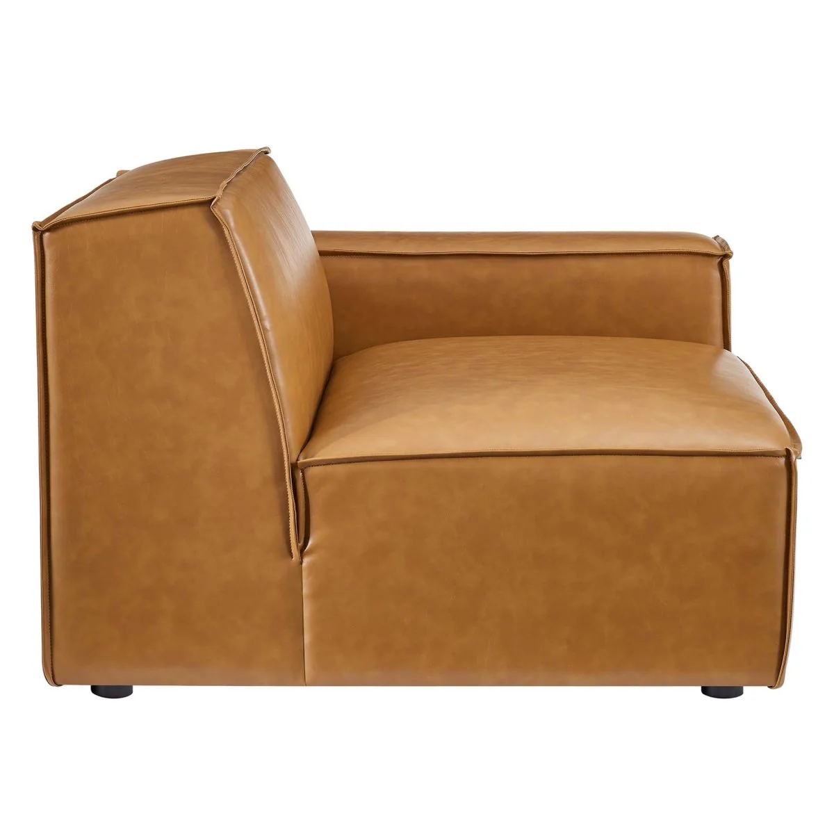 163-Inch Restore Vegan Leather 8-Piece Modular Sectional Sofa in Tan - Image 6