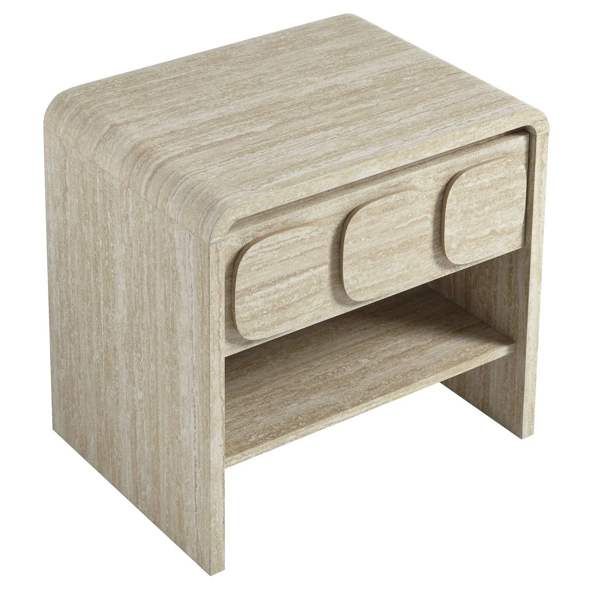 17" Modern Patterned 1 Drawer Nightstand with Shelf - Image 14