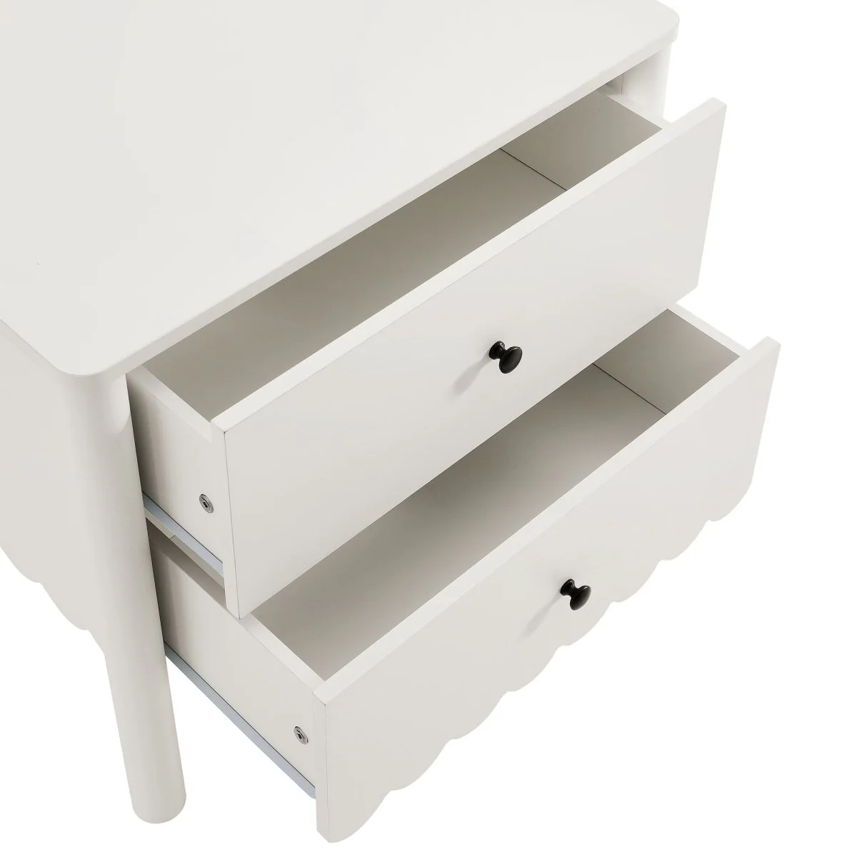 18" Scalloped 2 Drawer Modern Nightstand - Image 27