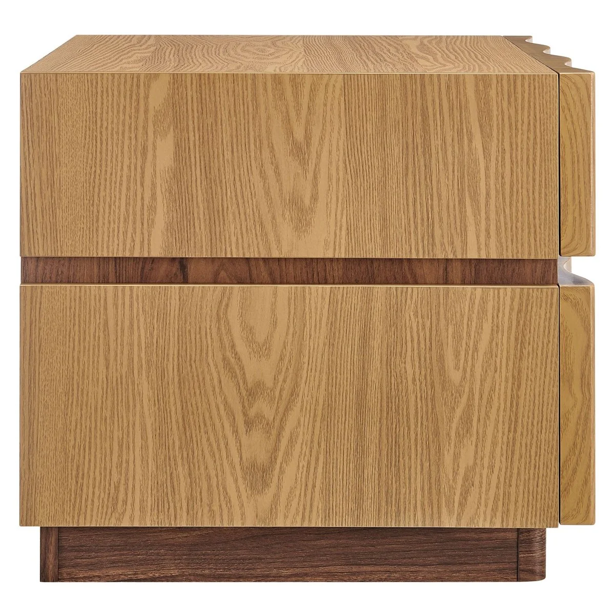 19" Modern Wave Front 2 Drawer Nightstand - Image 5