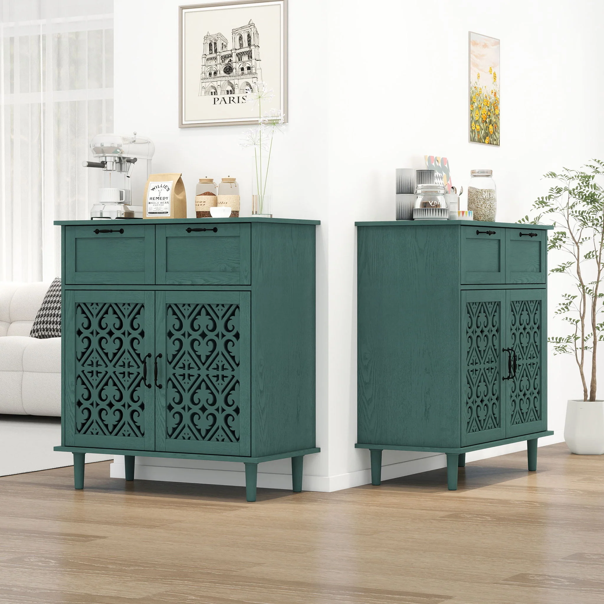 2 Door 2 Drawer Elegant Cabinet - Image 8