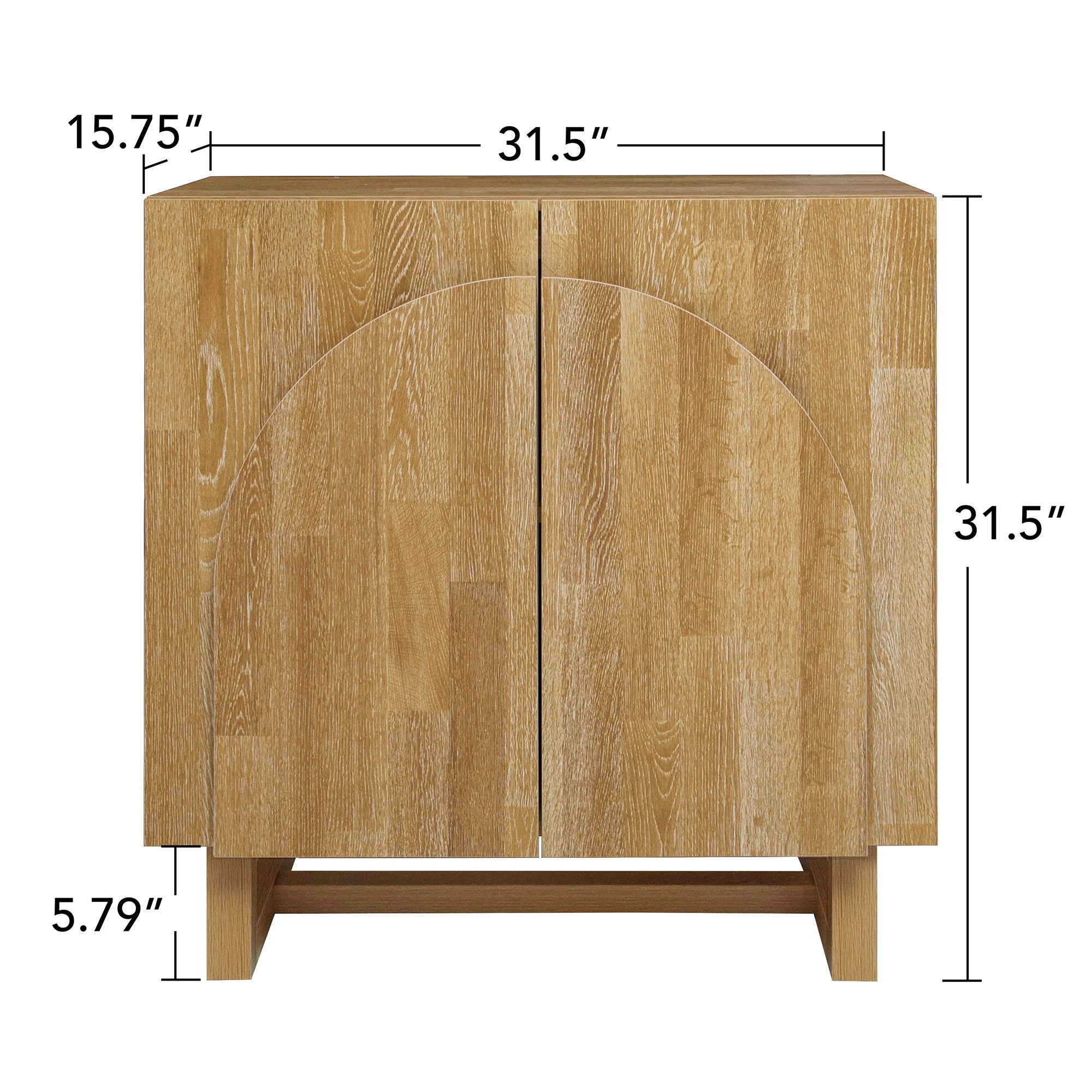2 Door Cabinet, Suitable For Bedroom - Natural - Image 7
