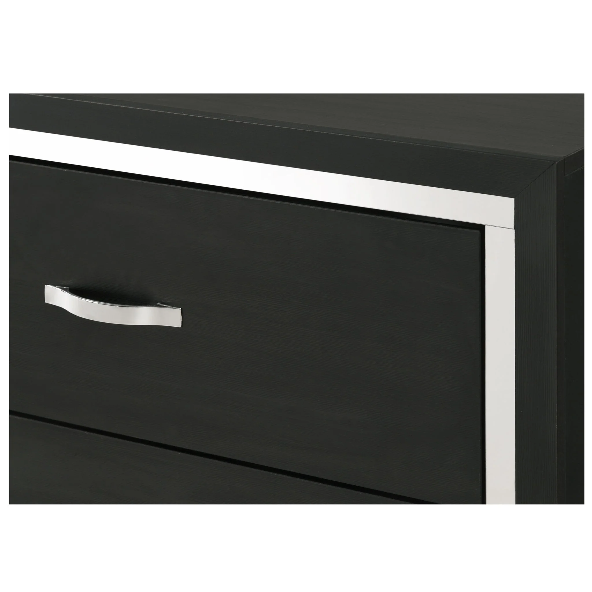 2 Drawer Bedroom Nightstand With Handles - Black - Image 6