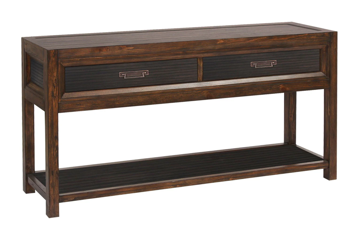 2 Drawer Sofa Table, 2 Tone - Brown - Image 3