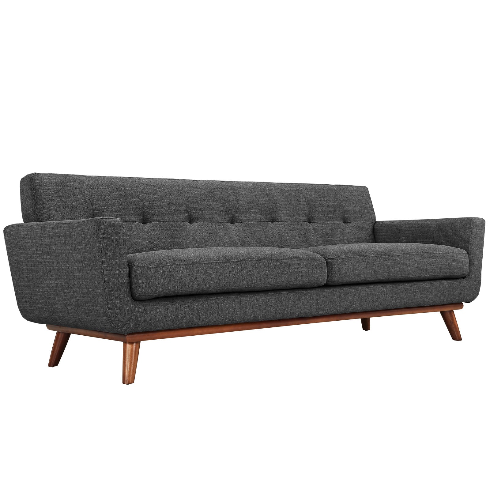 2 Piece 124" Gently Sloping Curved Upholstered Fabric Loveseat and Sofa Set - Image 20
