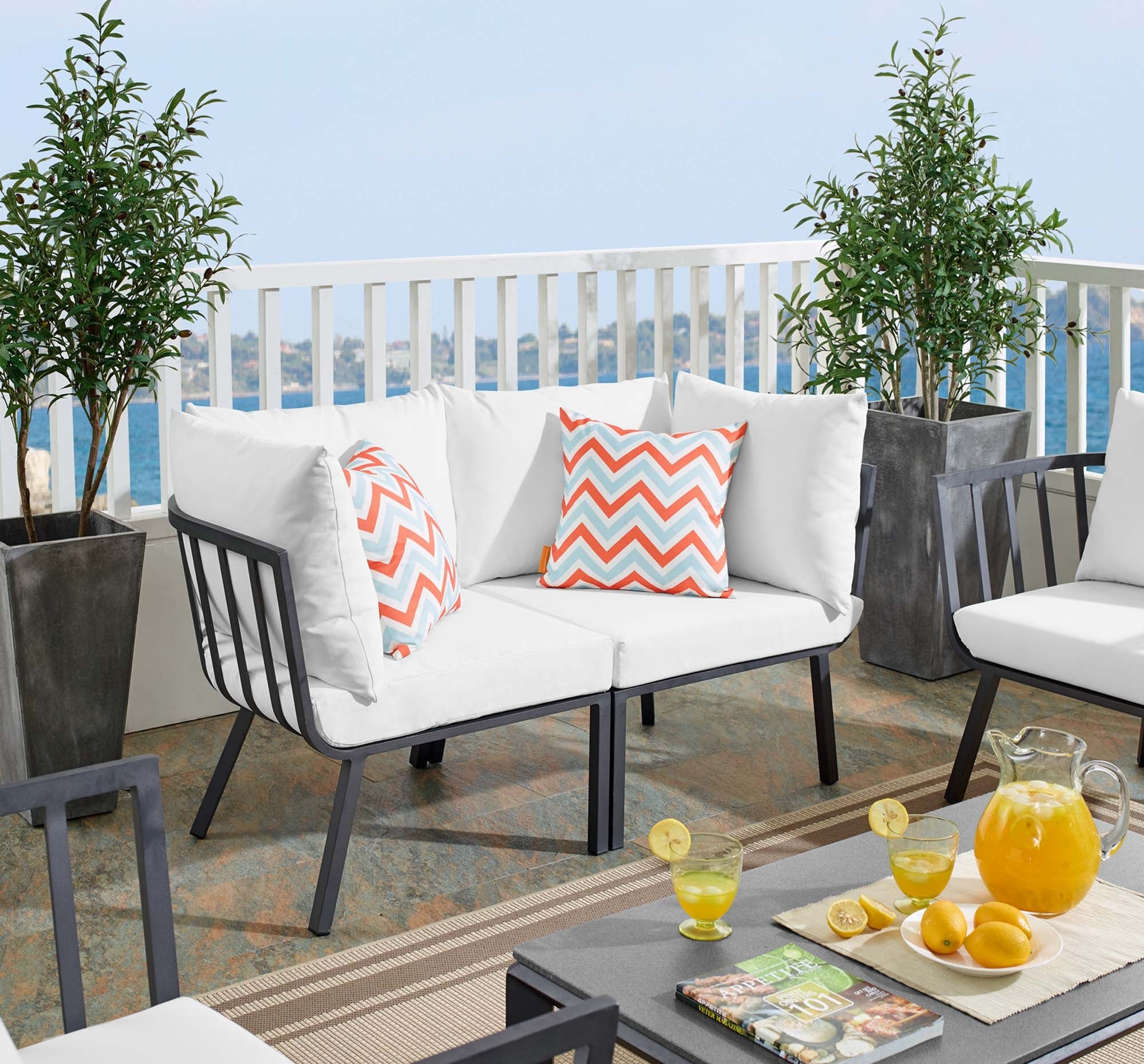 2-Piece Aluminum Patio Loveseat with Cushions, Weather-Resistant Outdoor Seating Set - Image 33