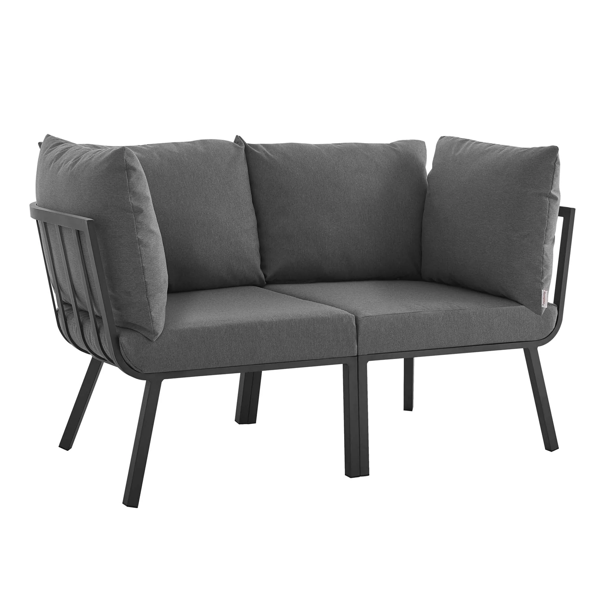 2-Piece Aluminum Patio Loveseat with Cushions, Weather-Resistant Outdoor Seating Set - Image 34