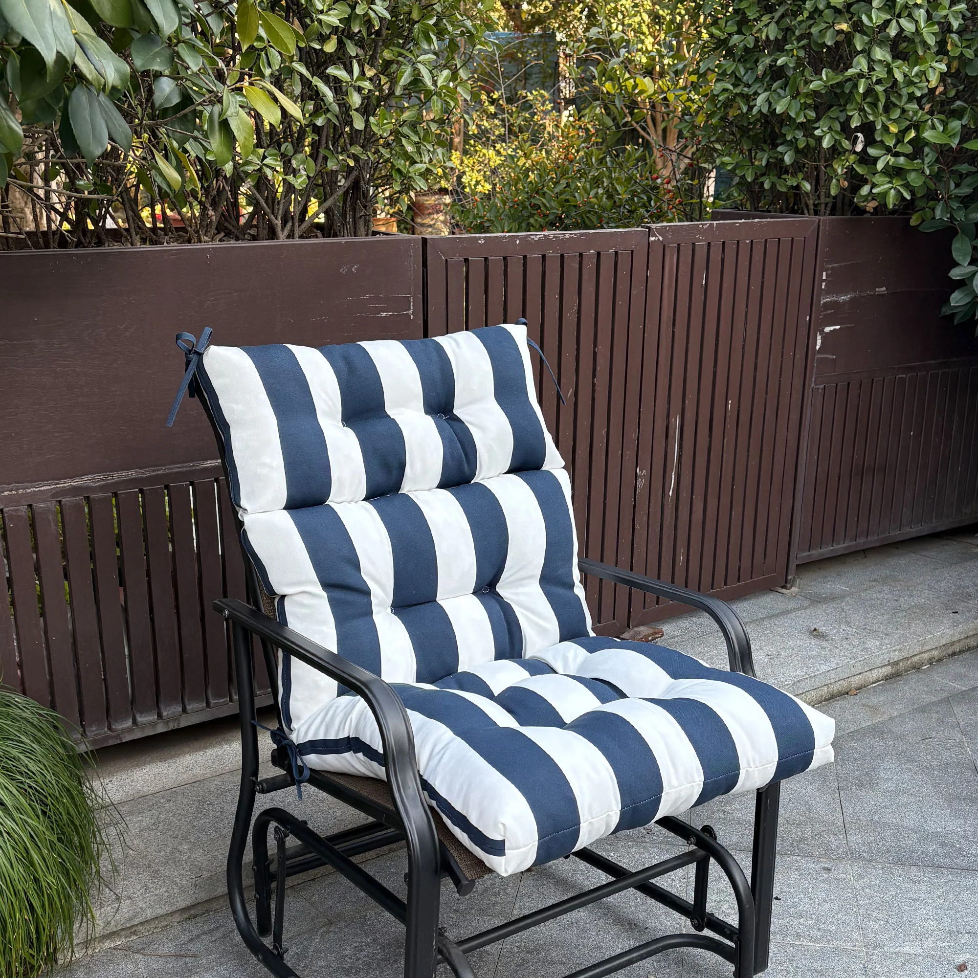 2 Piece High Back Patio Chair Cushion Set, Tufted Adirondack And Rocking Chair Cushions - Image 16