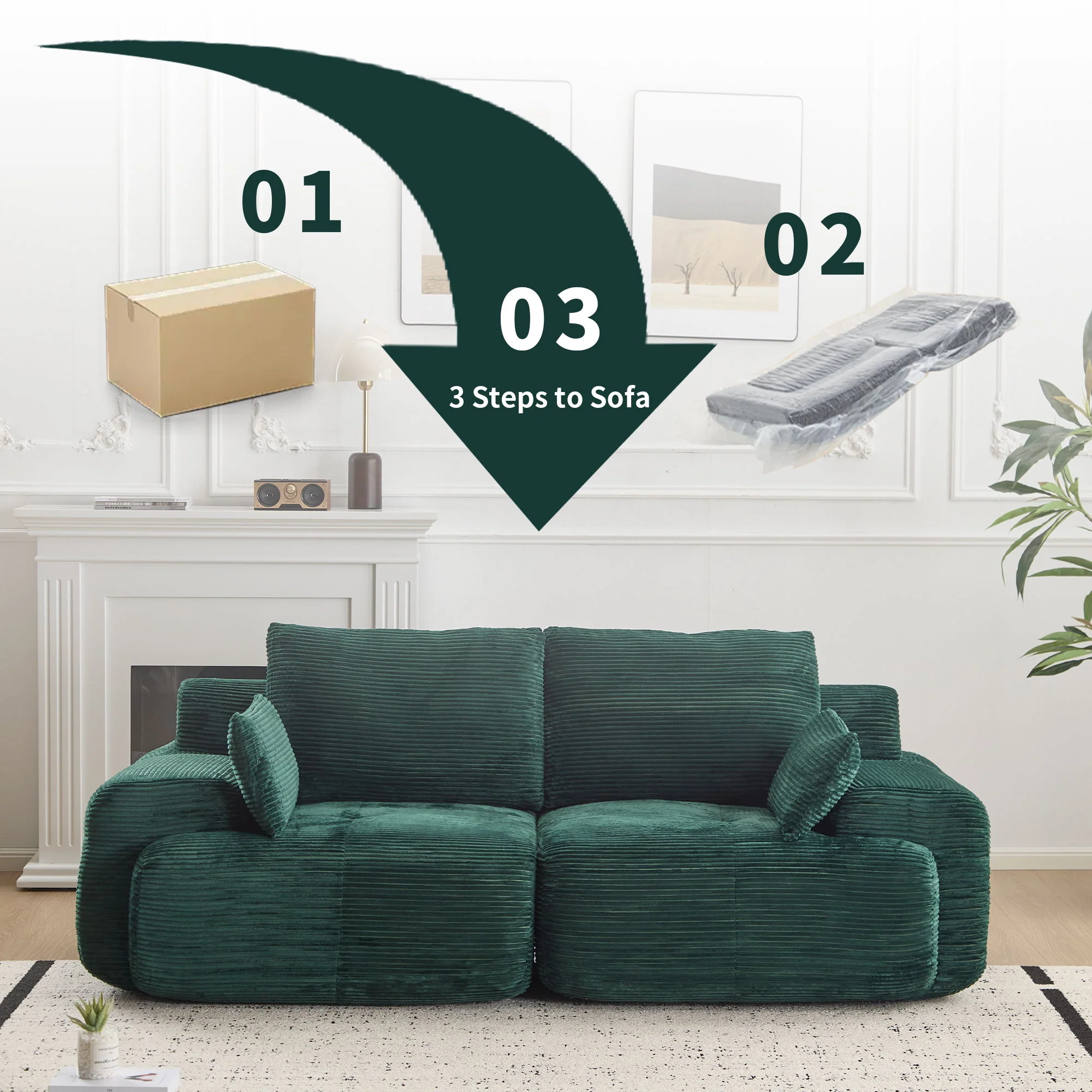 2 Seater Large Sectional Couches For Living Room - Image 33
