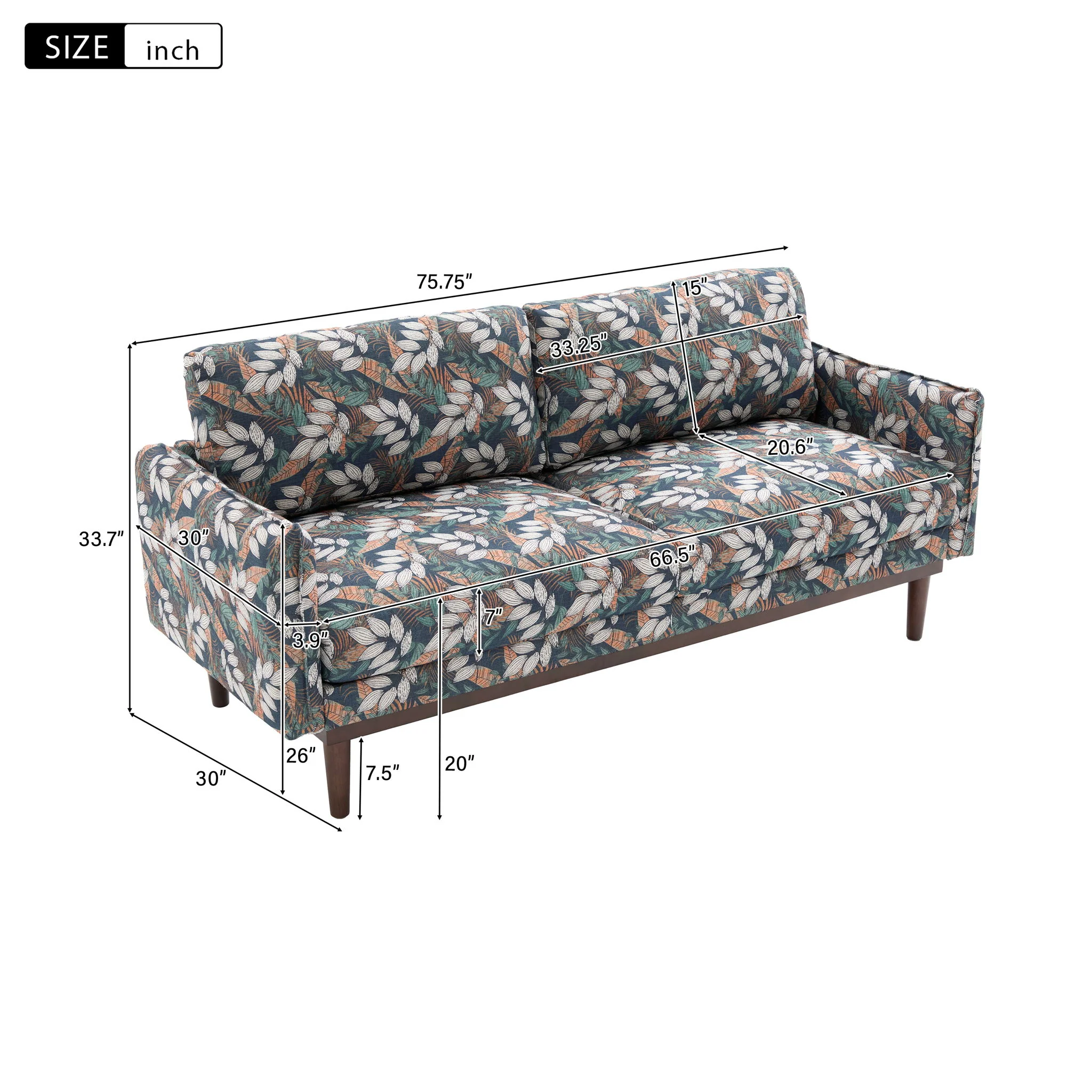 2 Seater Loveseat Sofa With Spacious Seating Area - Image 13