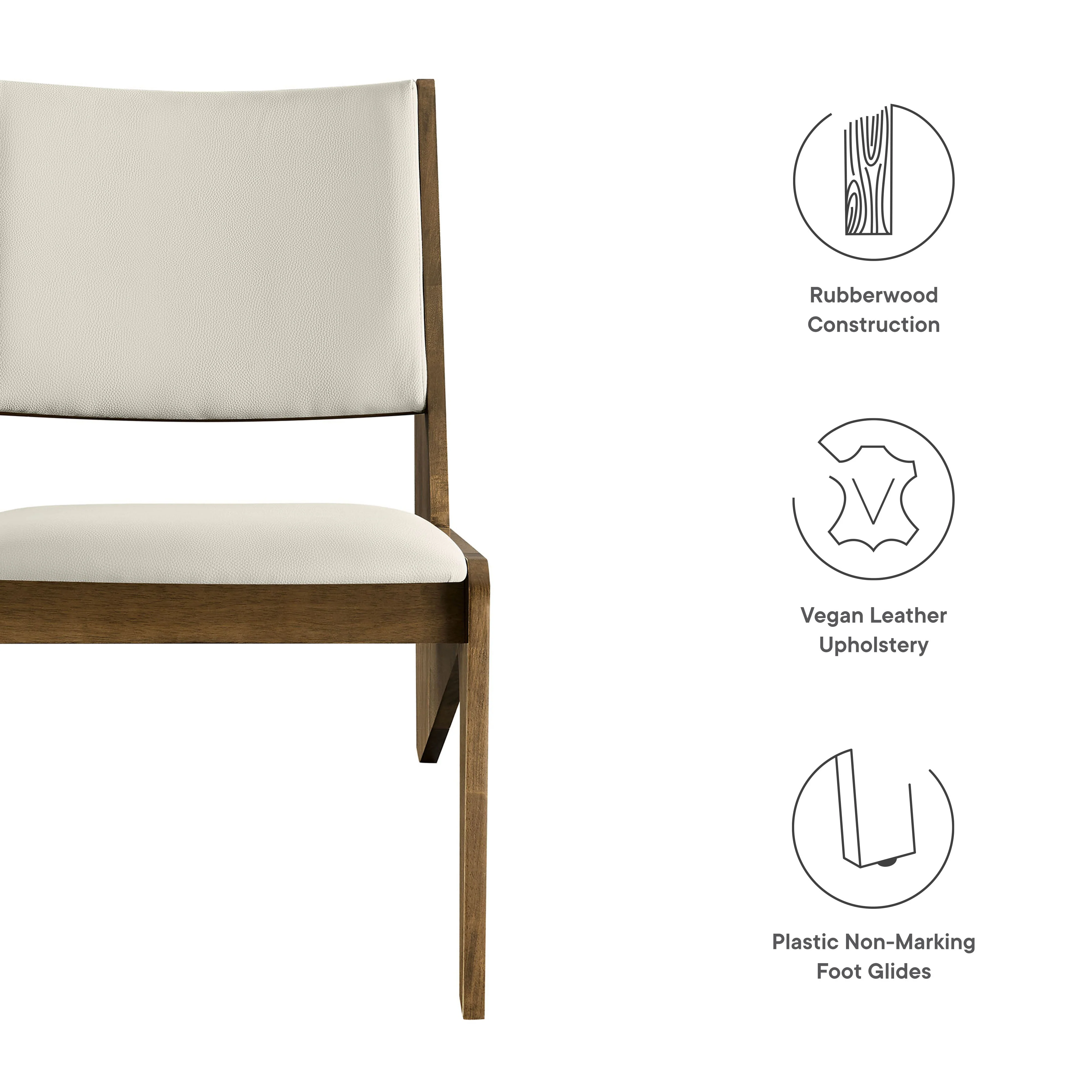 20 Inch Vegan Leather Accent Chairs Set of 2 - Image 10