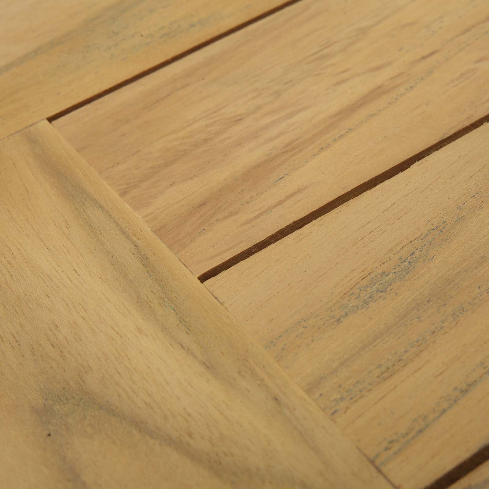 20" Natural Teak Wood Outdoor Patio Side Table - Image 4