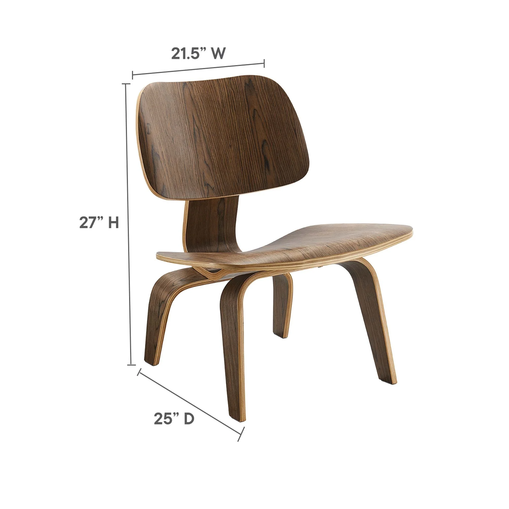 22 Inch Mid-Century Molded Plywood Lounge Chair - Image 10