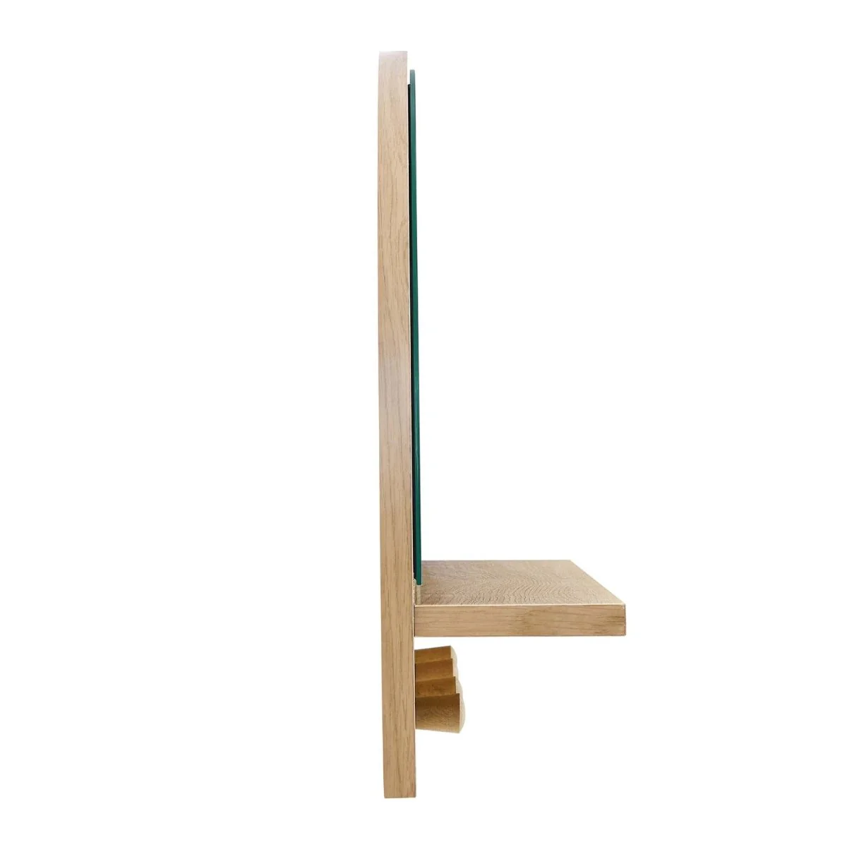 23x15" Arched Wall Mirror with Shelf and Pegs - Wall-Mounted Mirror with Shelf and Coat Pegs - Image 15