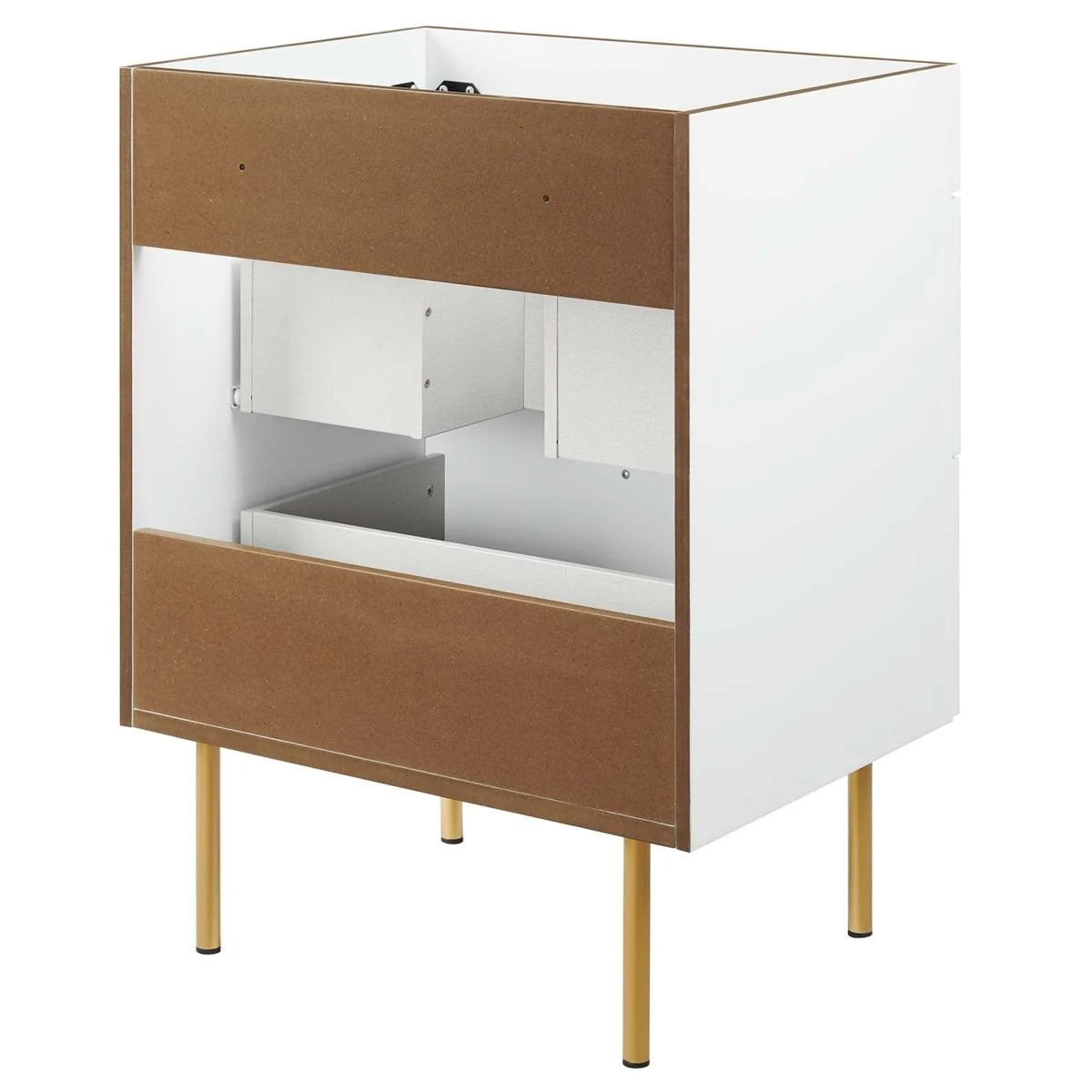 24" Modern Bathroom Vanity Cabinet with Storage and Open Shelf — Compact Contemporary Design - Image 23