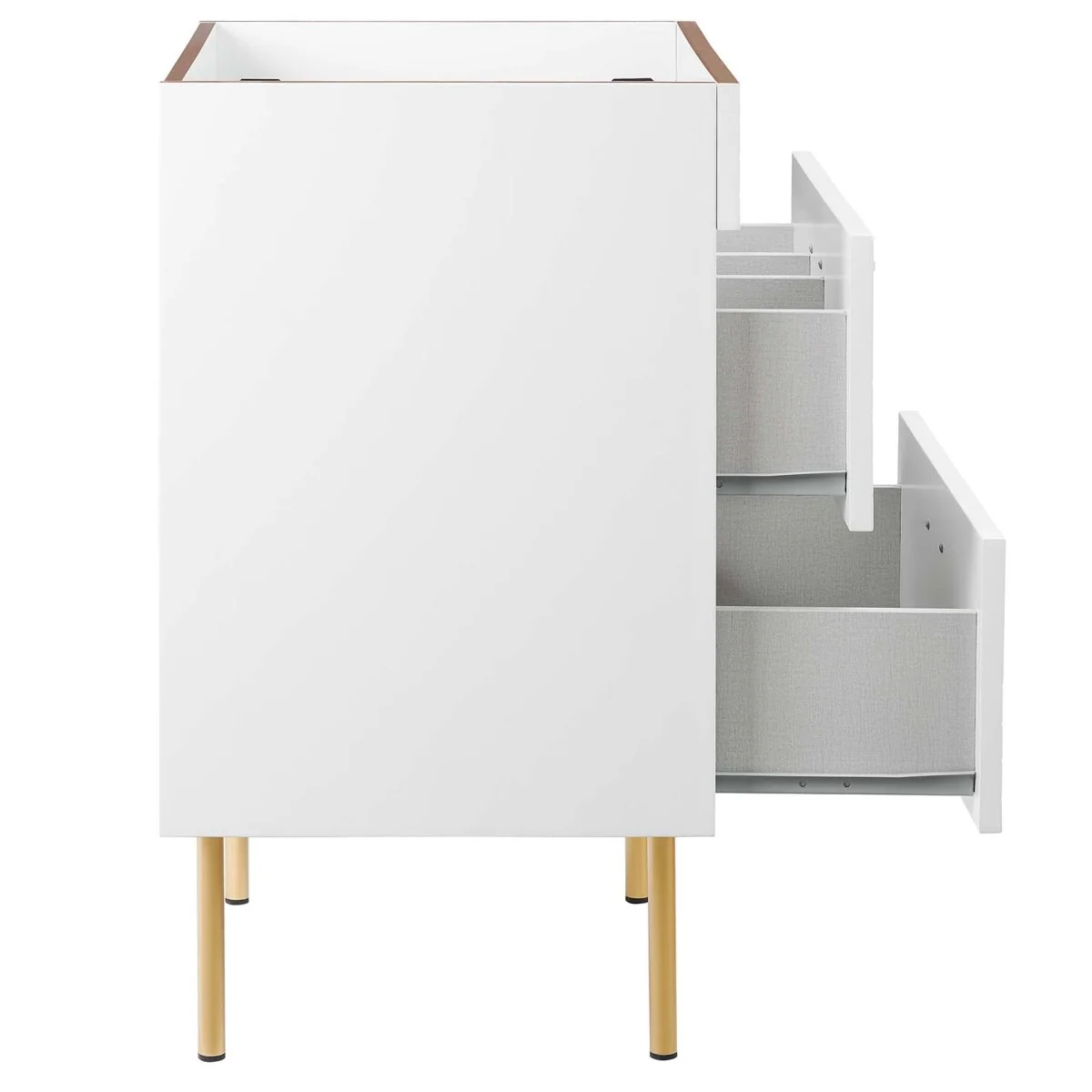 24" Modern Bathroom Vanity Cabinet with Storage and Open Shelf — Compact Contemporary Design - Image 26