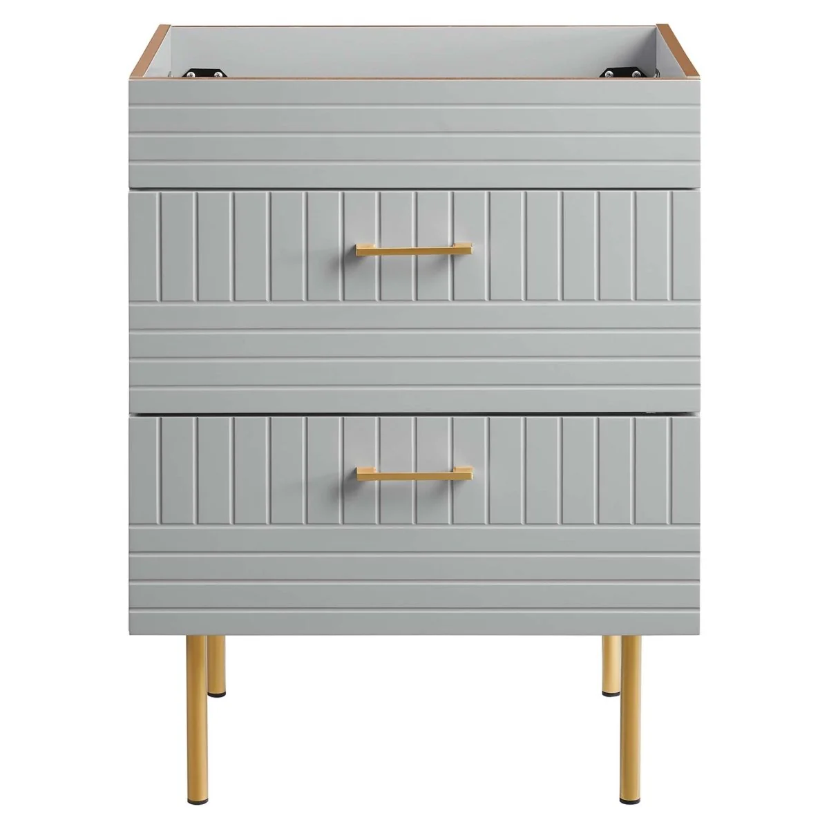 24" Modern Bathroom Vanity Cabinet with Storage and Open Shelf — Compact Contemporary Design - Image 33