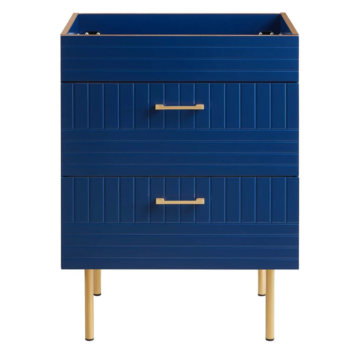 24" Modern Bathroom Vanity Cabinet with Storage and Open Shelf — Compact Contemporary Design - Image 6