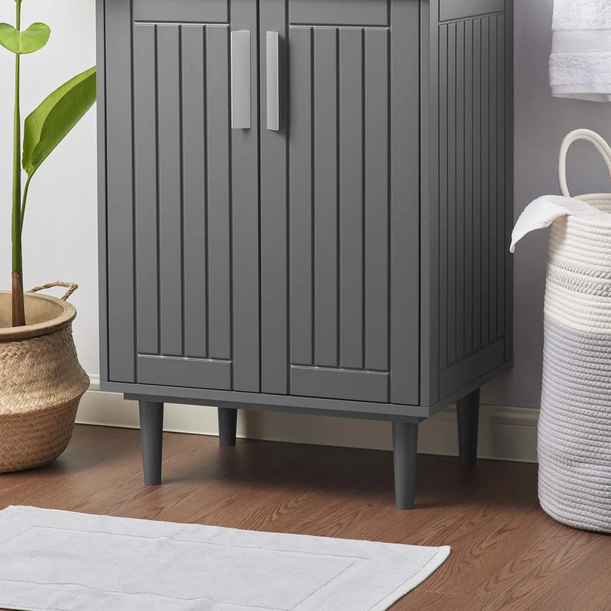 24" Modern Bathroom Vanity Cabinet – Wood MDF Construction with Ample Storage Space - Image 12