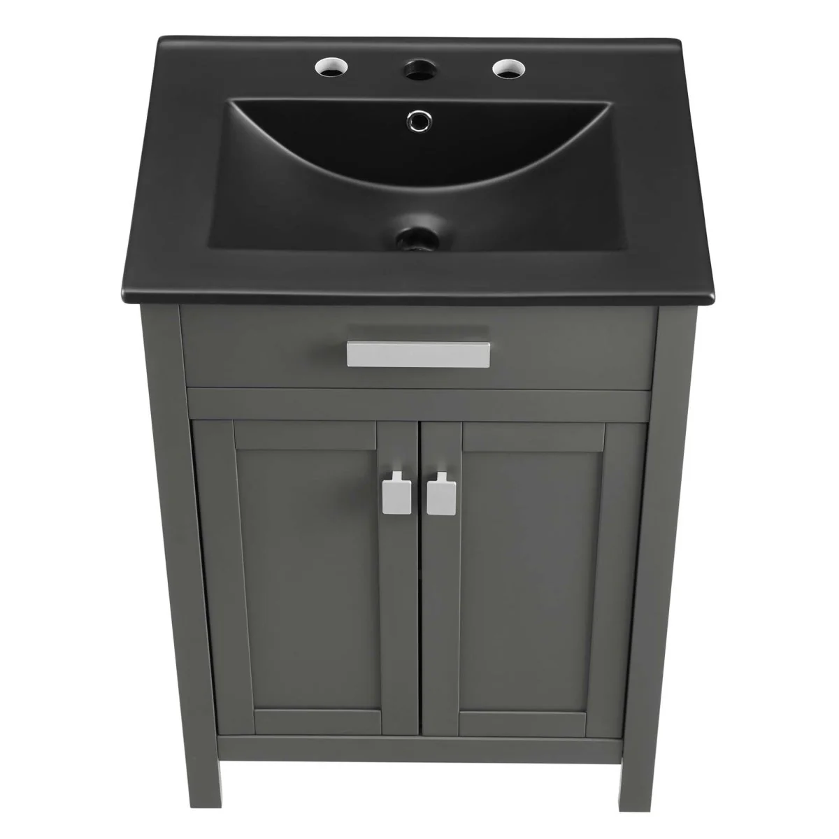24" Modern Bathroom Vanity with Sink and Storage - Compact Contemporary Design - Image 18