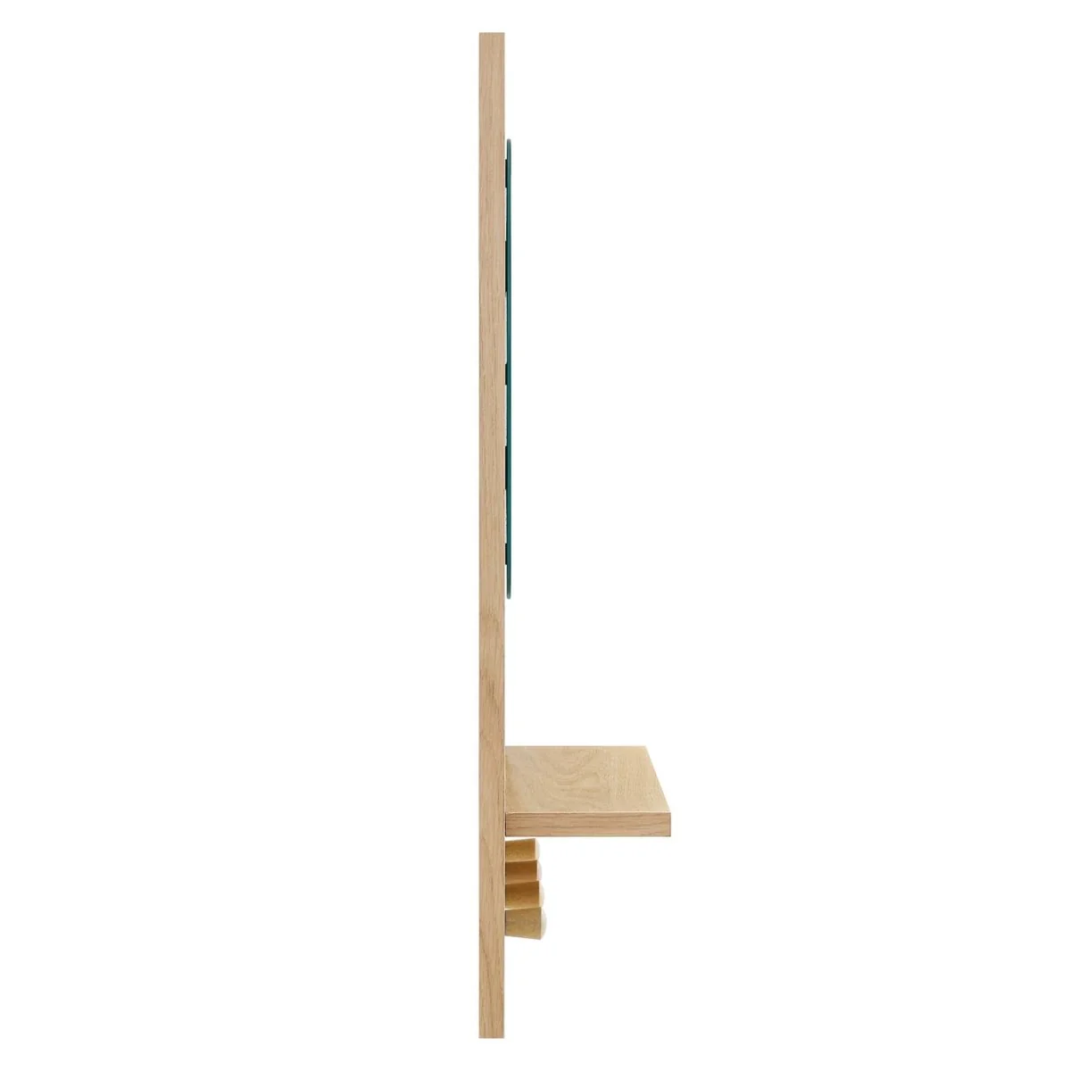 24x16" Round Wall Mirror with Shelf and Pegs for Entryway, Bathroom and Hallway Storage - Image 14