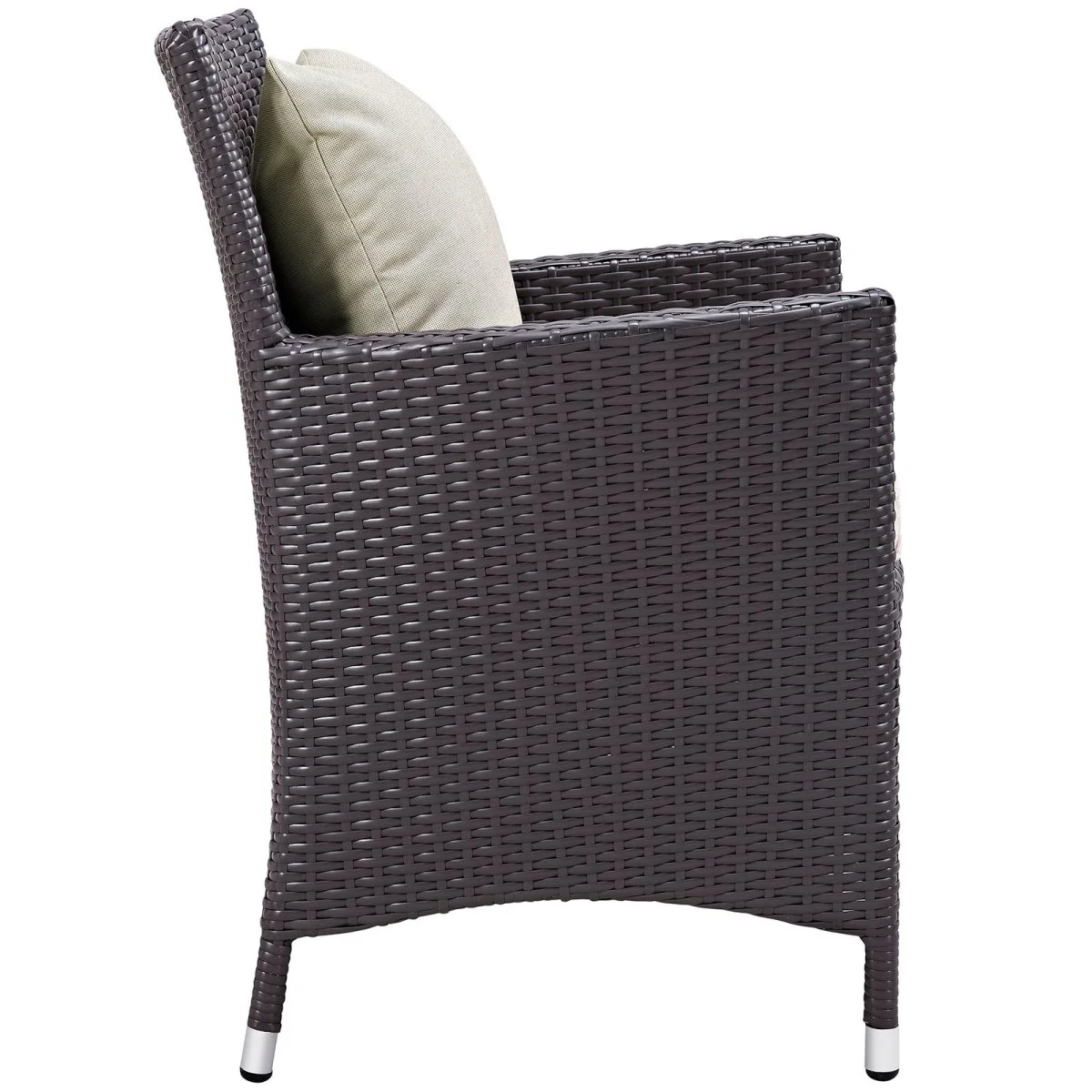 25" Wicker Patio Dining Armchair - Outdoor Woven Dining Chair for Patio, Deck and Garden - Image 20