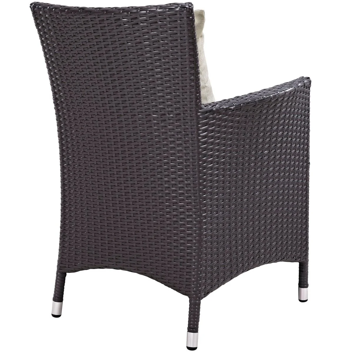 25" Wicker Patio Dining Armchair - Outdoor Woven Dining Chair for Patio, Deck and Garden - Image 21